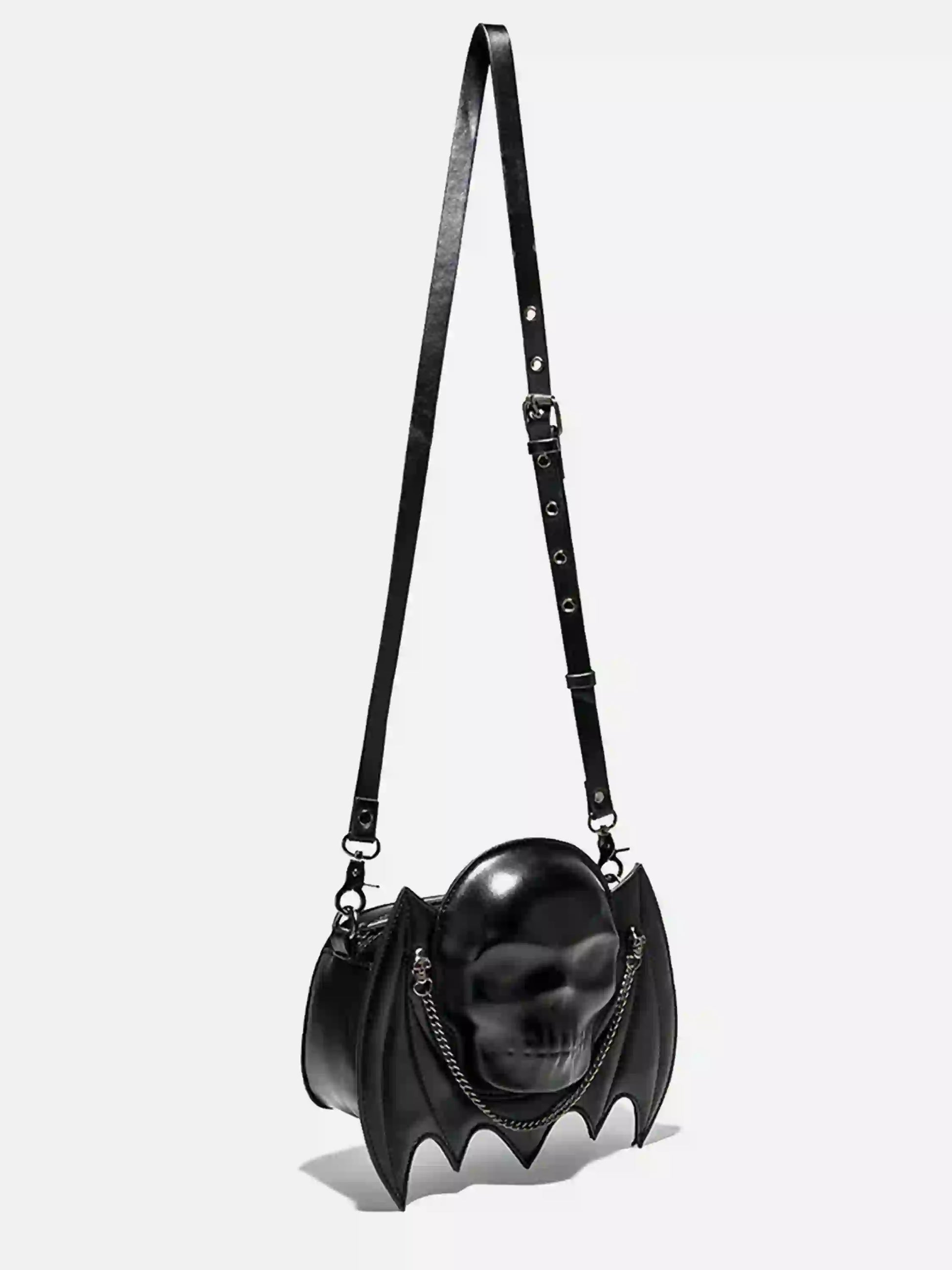 Skull Bat Chain Shoulder Bag