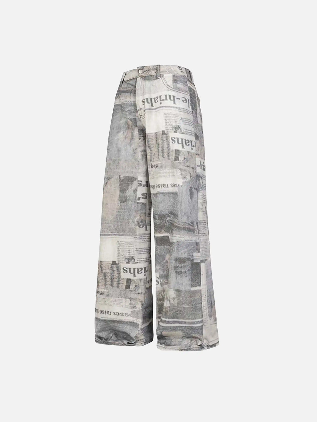Disguisen Vintage Newspaper Digital Print Pants