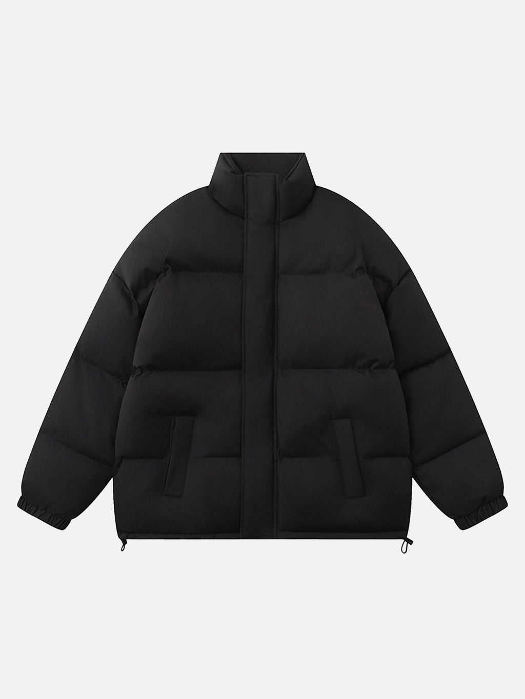 Solid Color Stand Collar Loose Coat