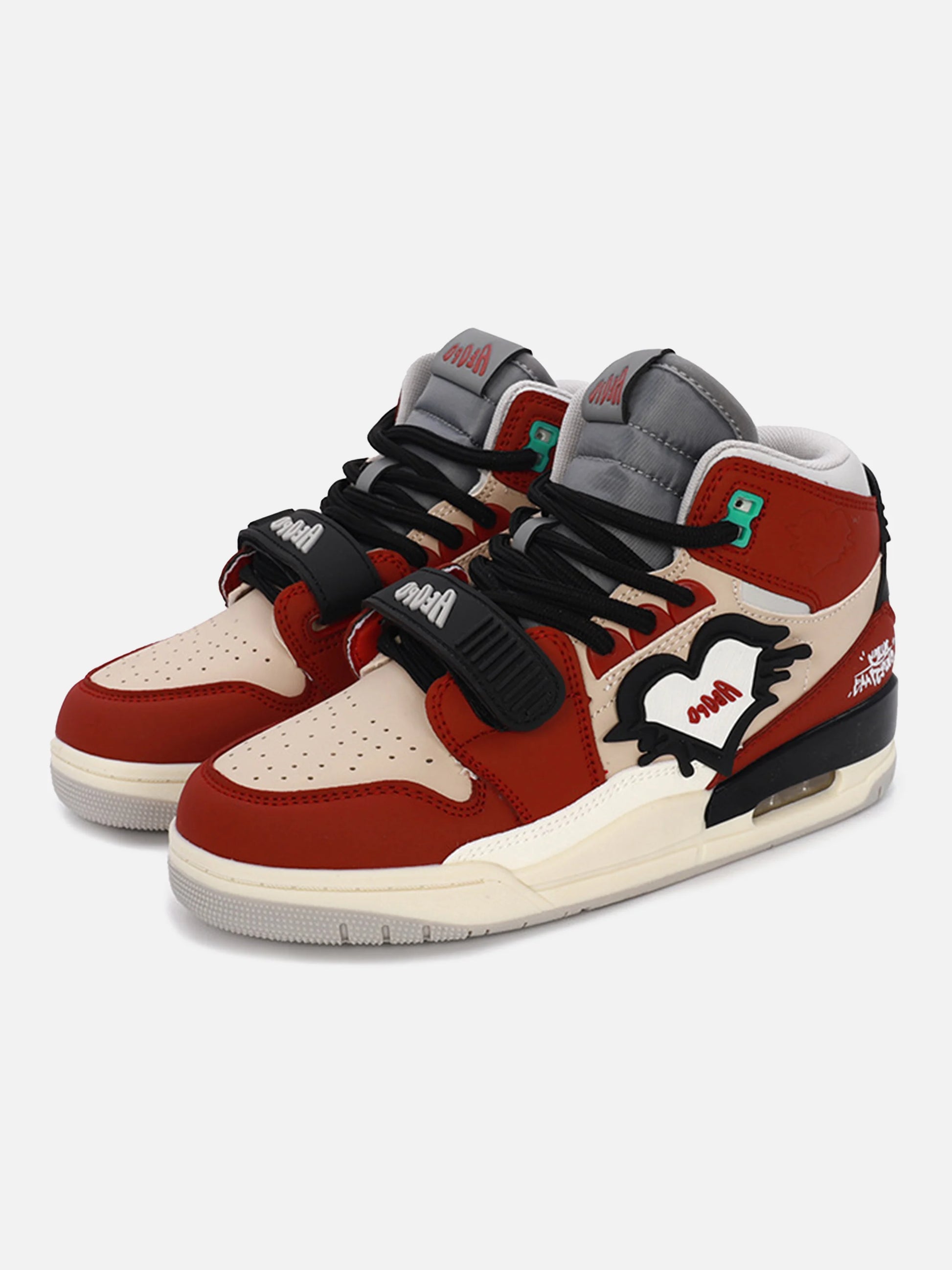 Heart Colorblock Mid-top Sneakers