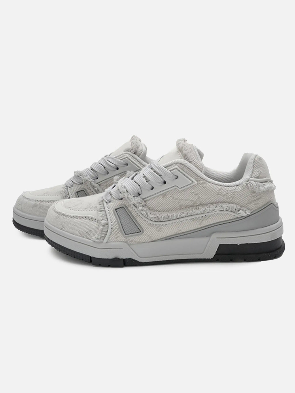 Denim Fringed Sneakers