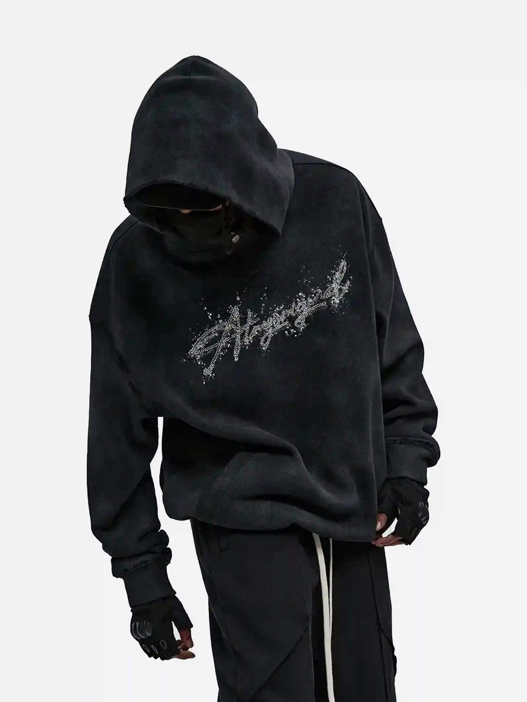 Disguisen American Style Hot Diamond Dirty Dyed Hoodie