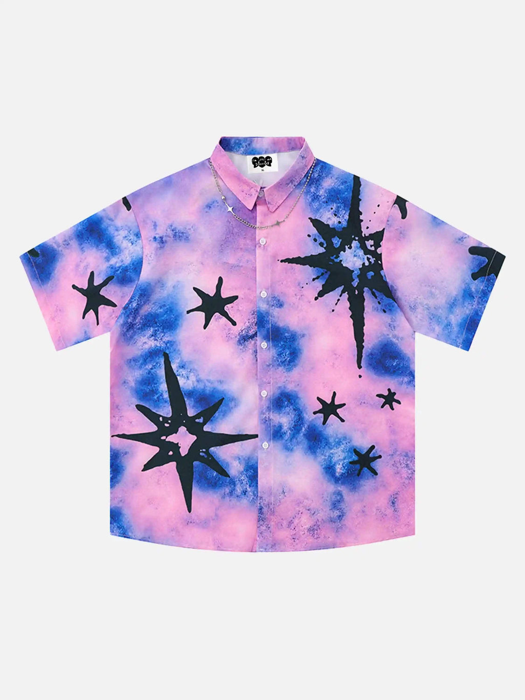 Disguisen Gradient Tie-Dye Short-Sleeved Hip-Hop Shirt