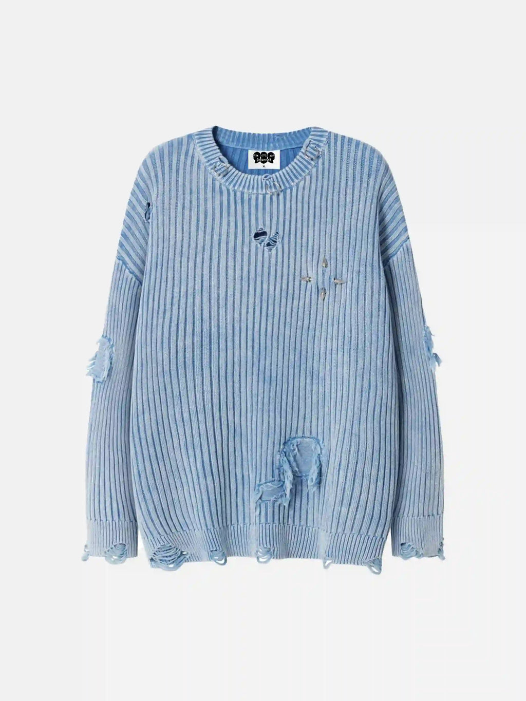 Disguisen Distressed Ripped Rivets Sweater