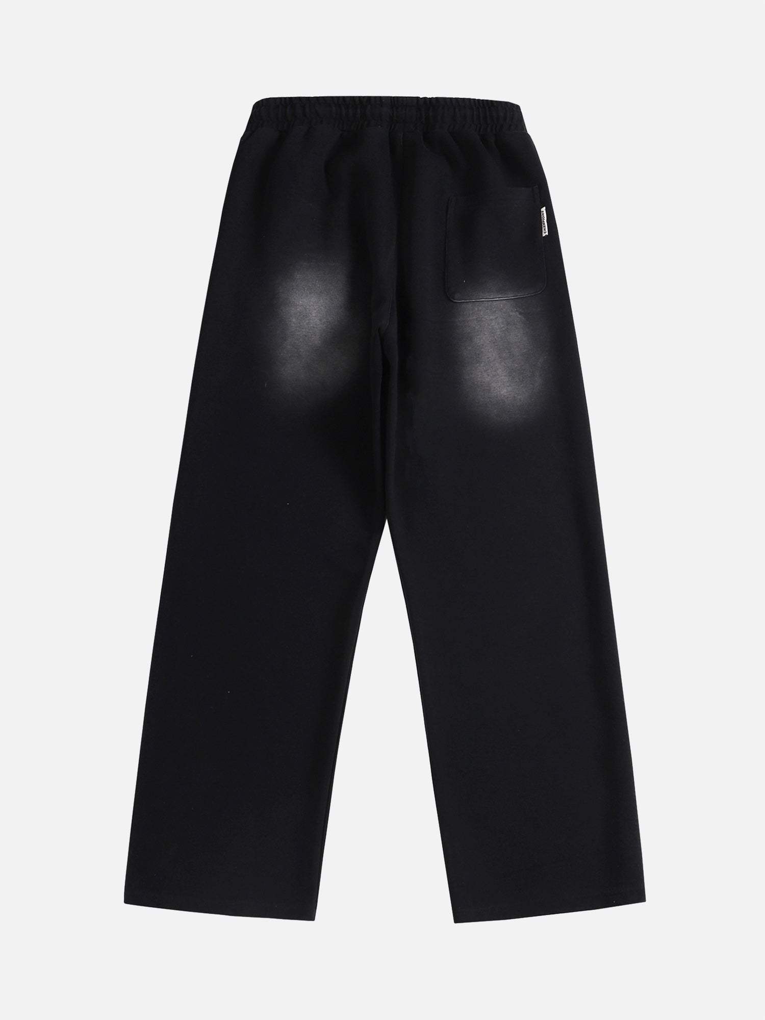 Disguisen American Style Spray Painted Letters Washed Casual Sweatpants