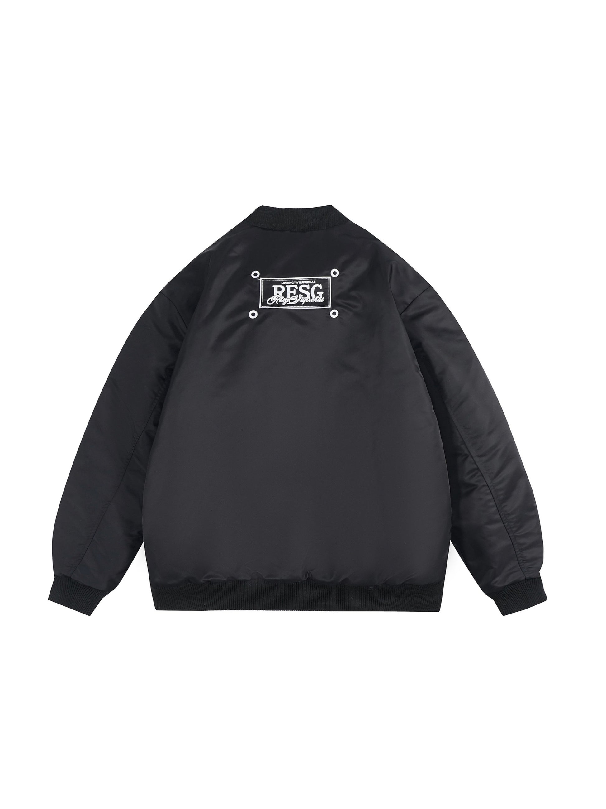 Zipper Embroidery Baseball Coat