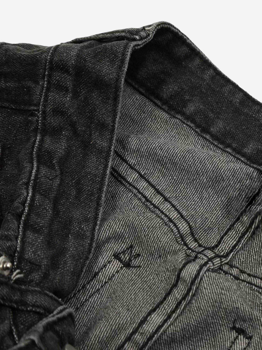 Washed Multi-pocket Work Cargo Jeans