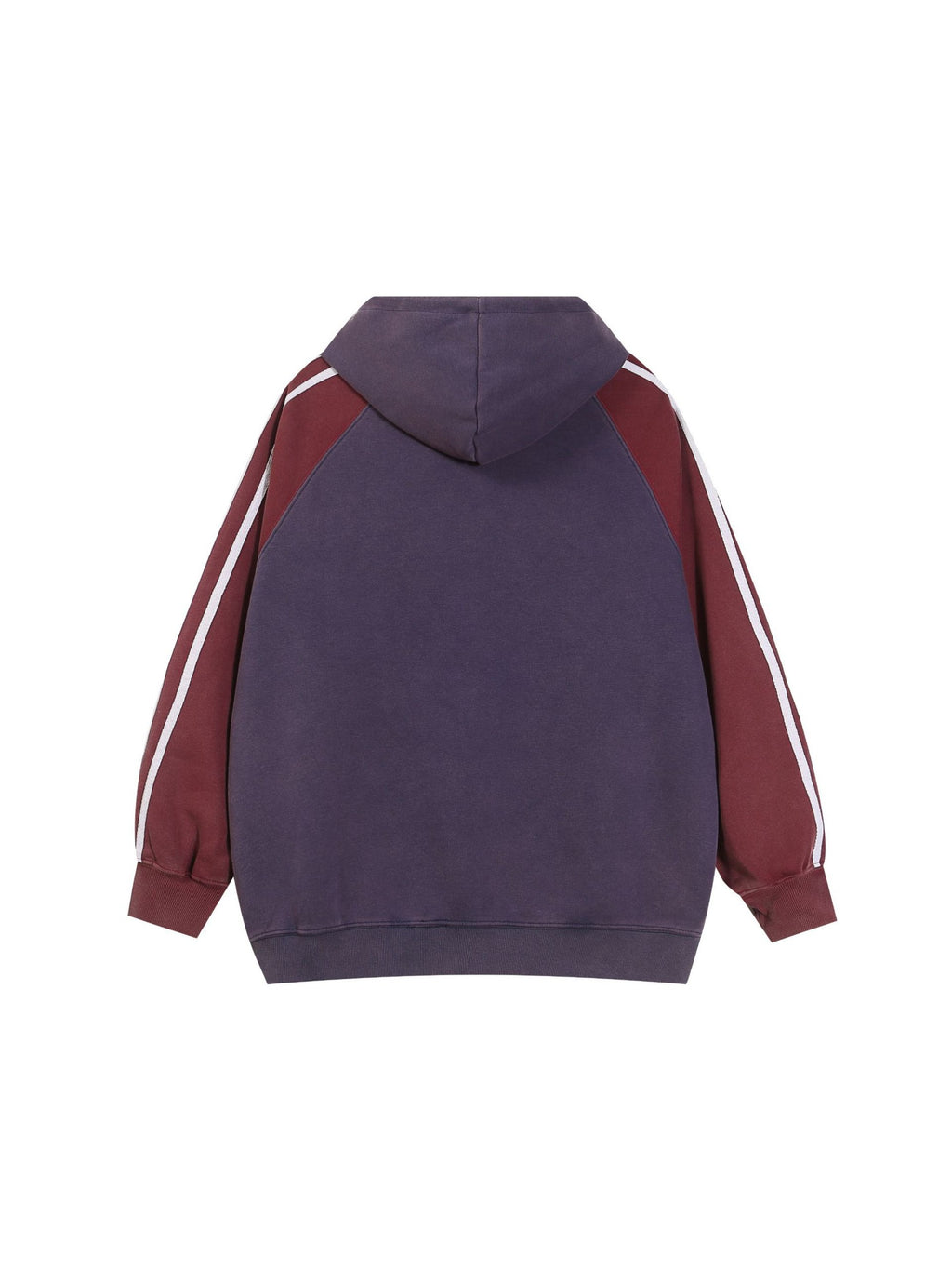 Vintage Contrast Color Panel Hoodie