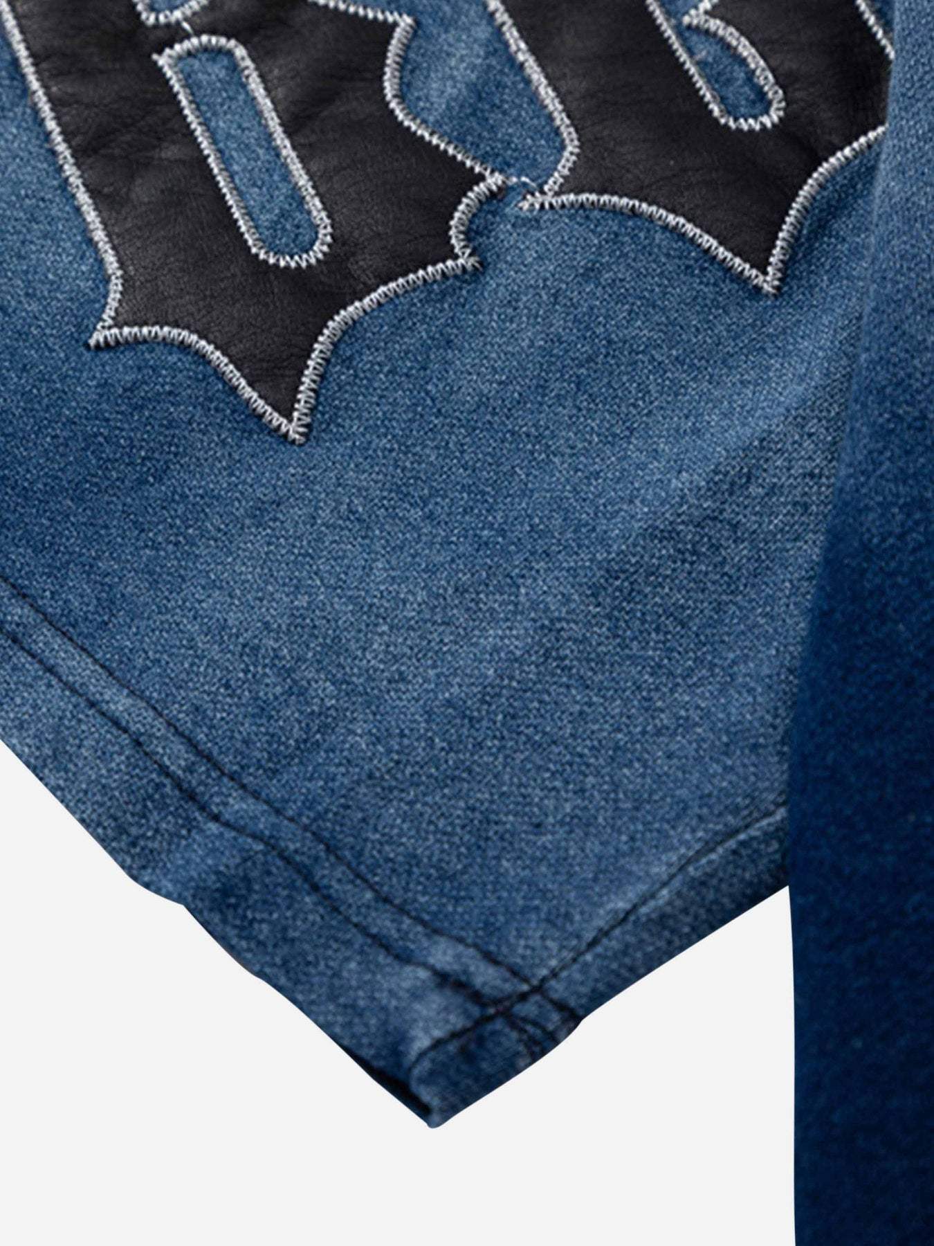 Disguisen Tie-dye Gradient Letter Embroidery T-shirt