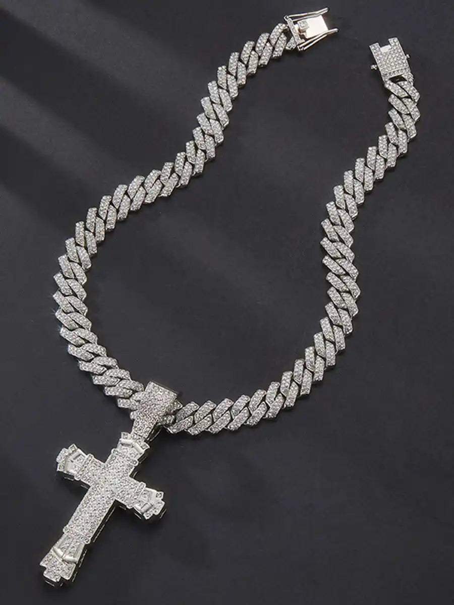Disguisen Diamond Large Cross Necklace
