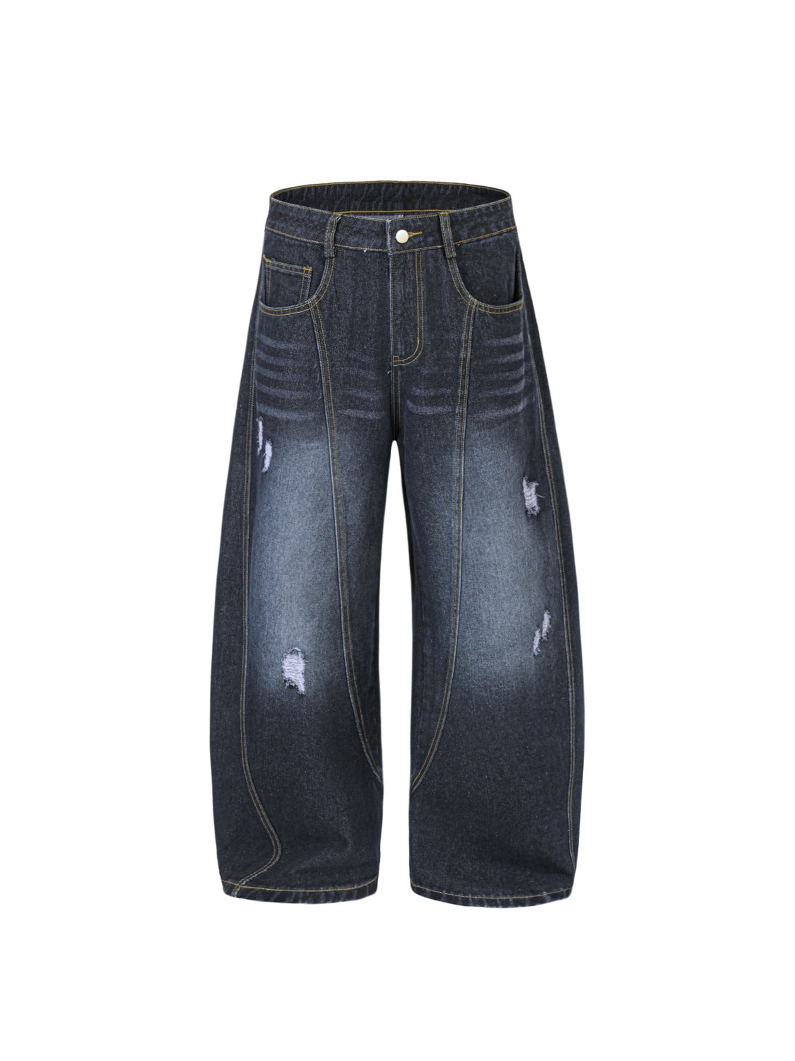 Vintage Curved Distressed Jeans