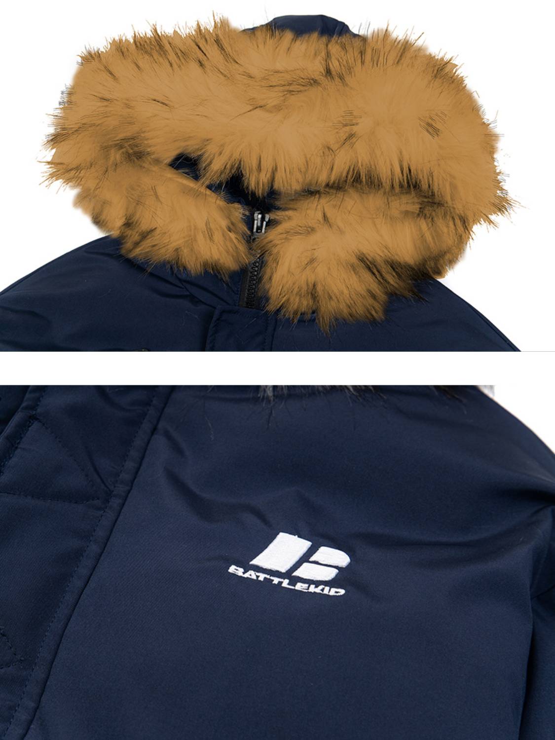 Academic Style Fur collar Bullhorn Buckle Jacket
