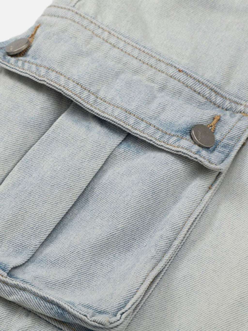 Disguisen Vintage Washed Multi-pocket Work Jeans