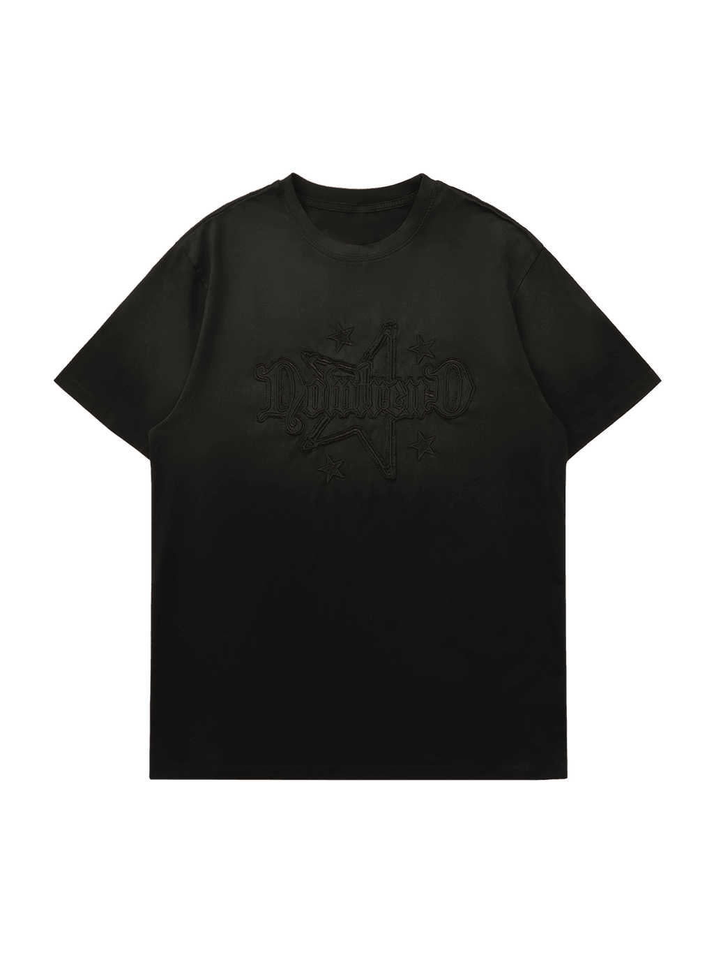 Disguisen Retro Gradient Star Applique Embroidery Street Rap T-Shirt