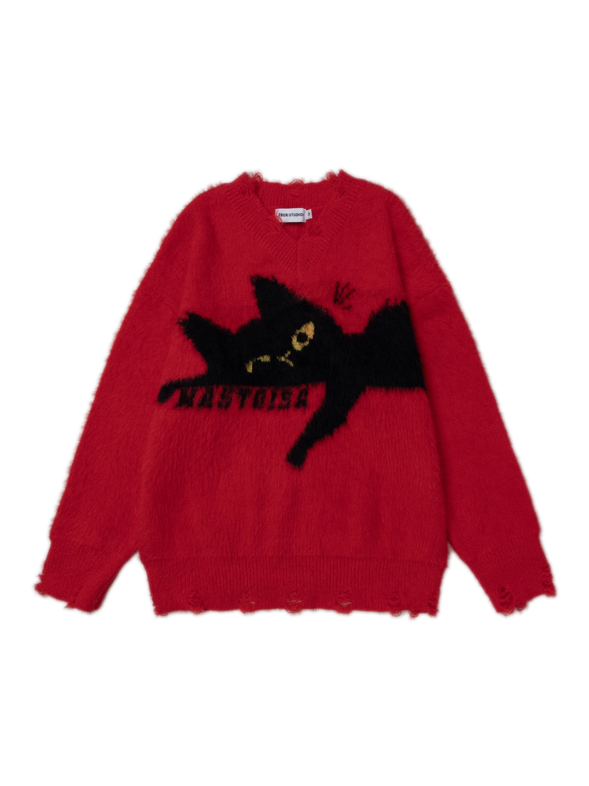 Retro Lazy Cat Sweater