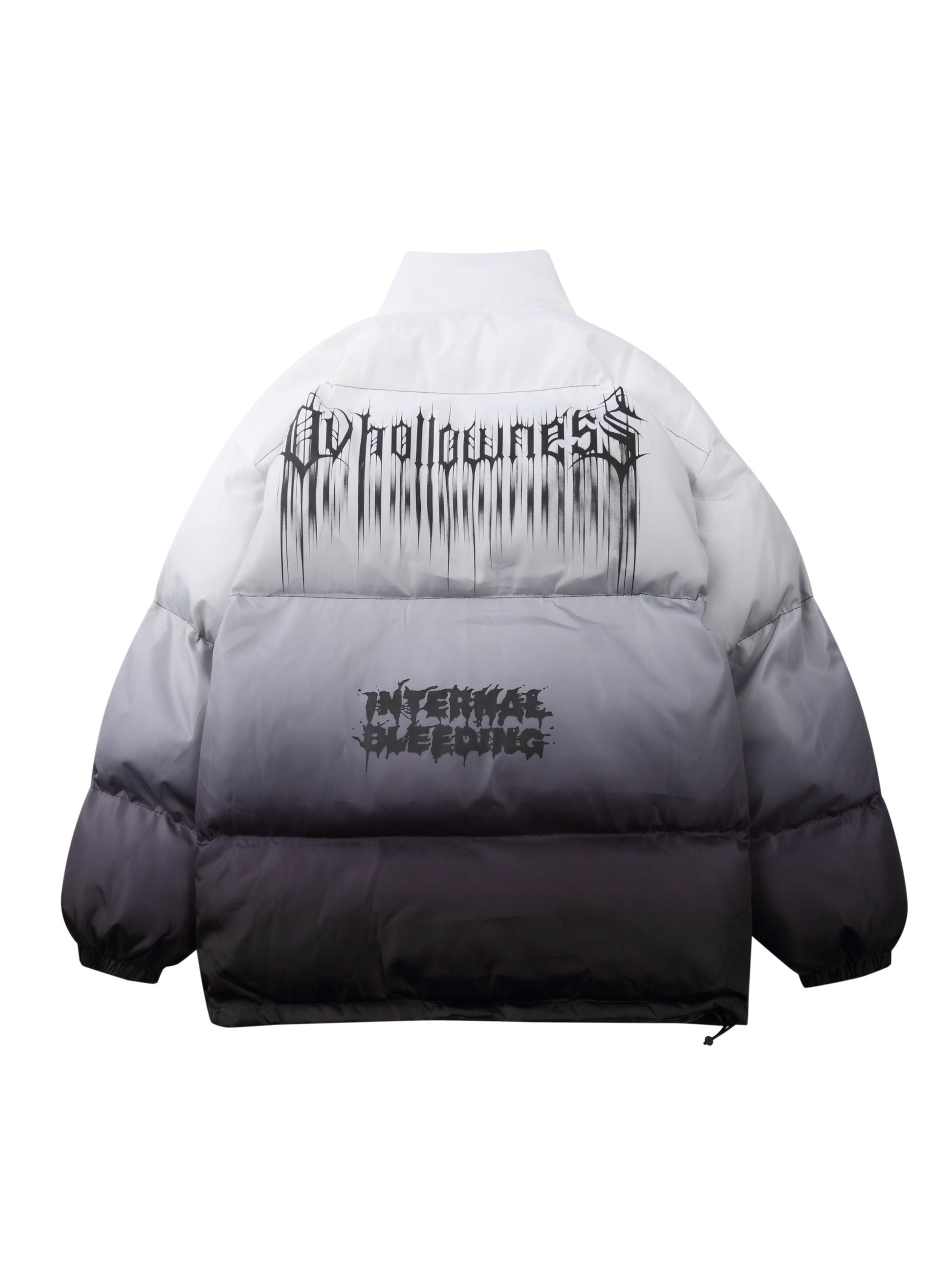 Gradient Blurred Stand Collar Coat