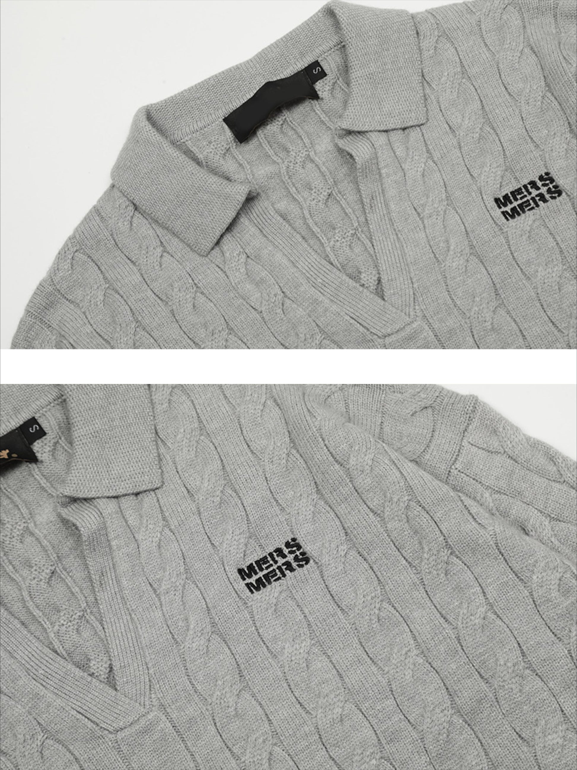 Vintage Letter Embroidery Academic Style Sweater
