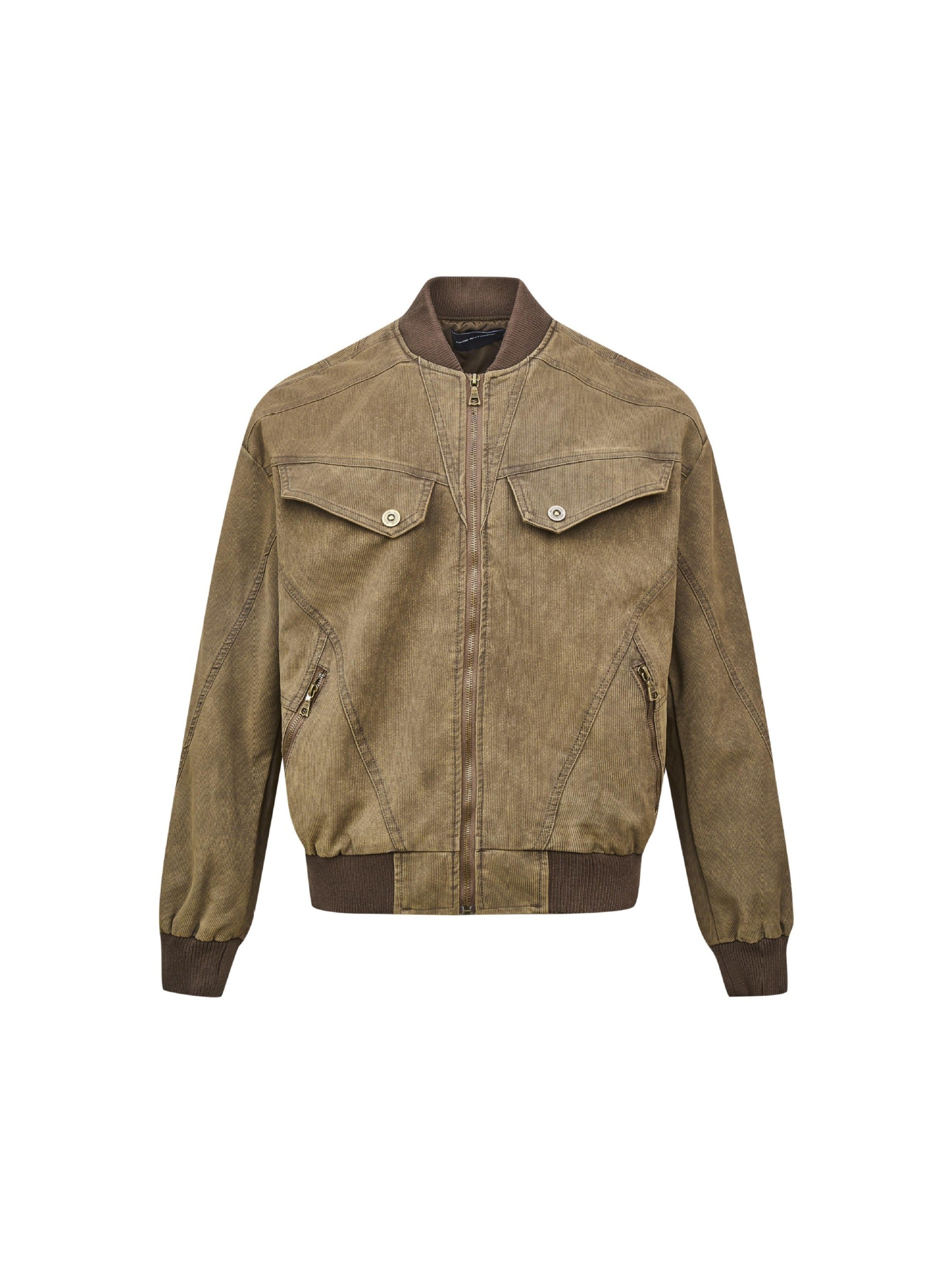 Vintage Layered Deconstructed Zip-up Jacket