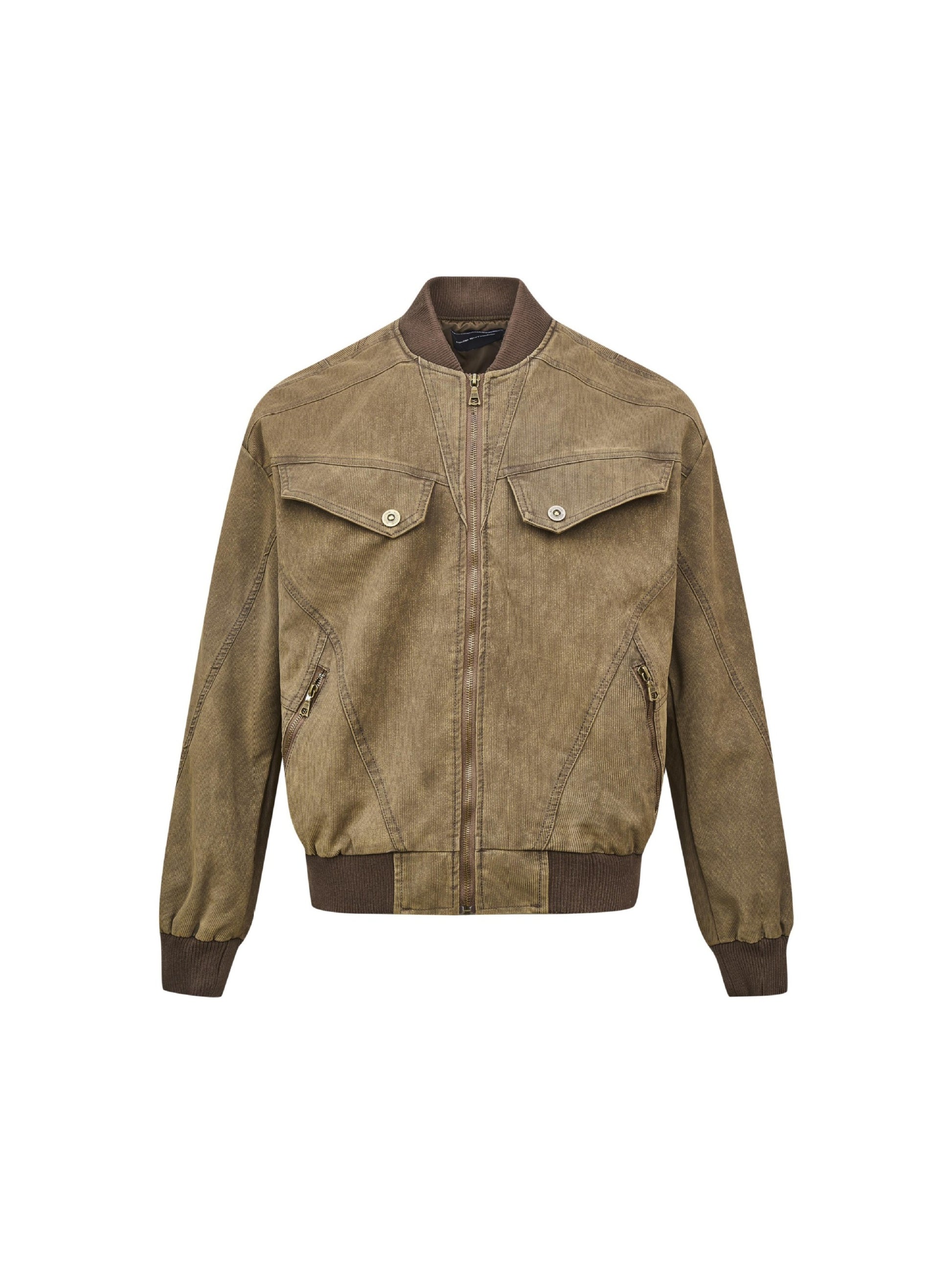Vintage Layered Deconstructed Zip-up Jacket