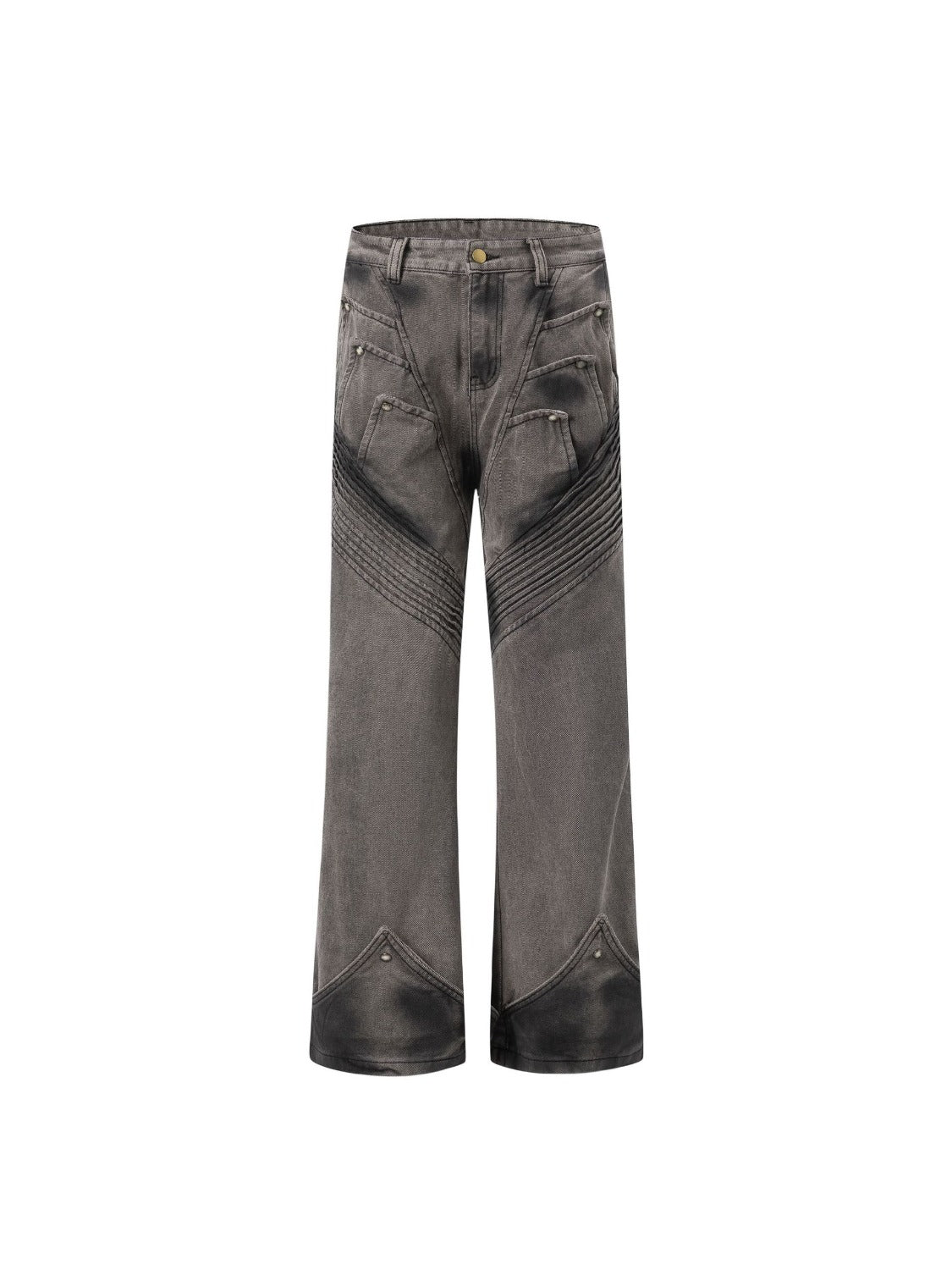 Vintage Washed Punk Distressed Jeans