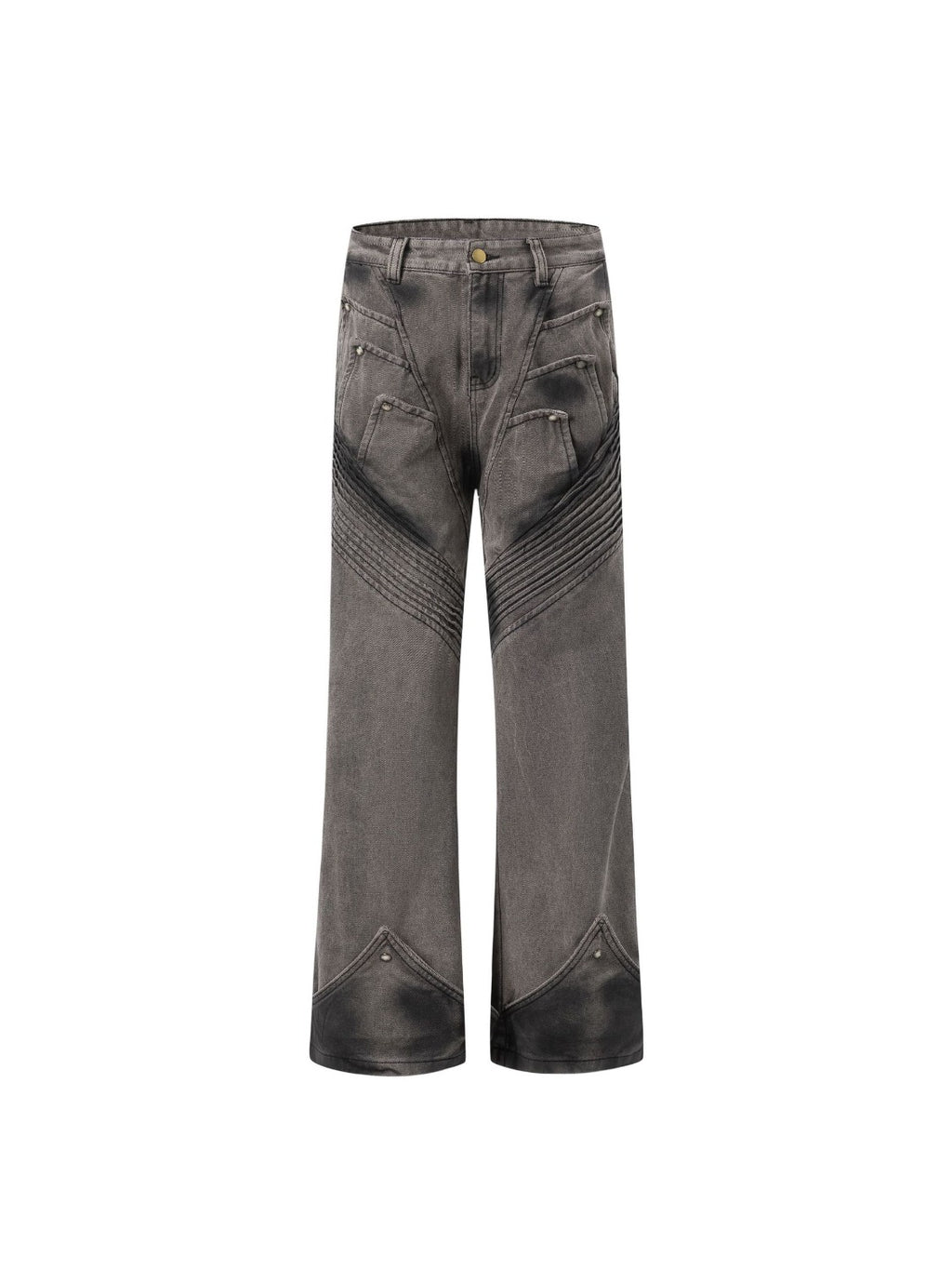 Vintage Washed Punk Distressed Jeans