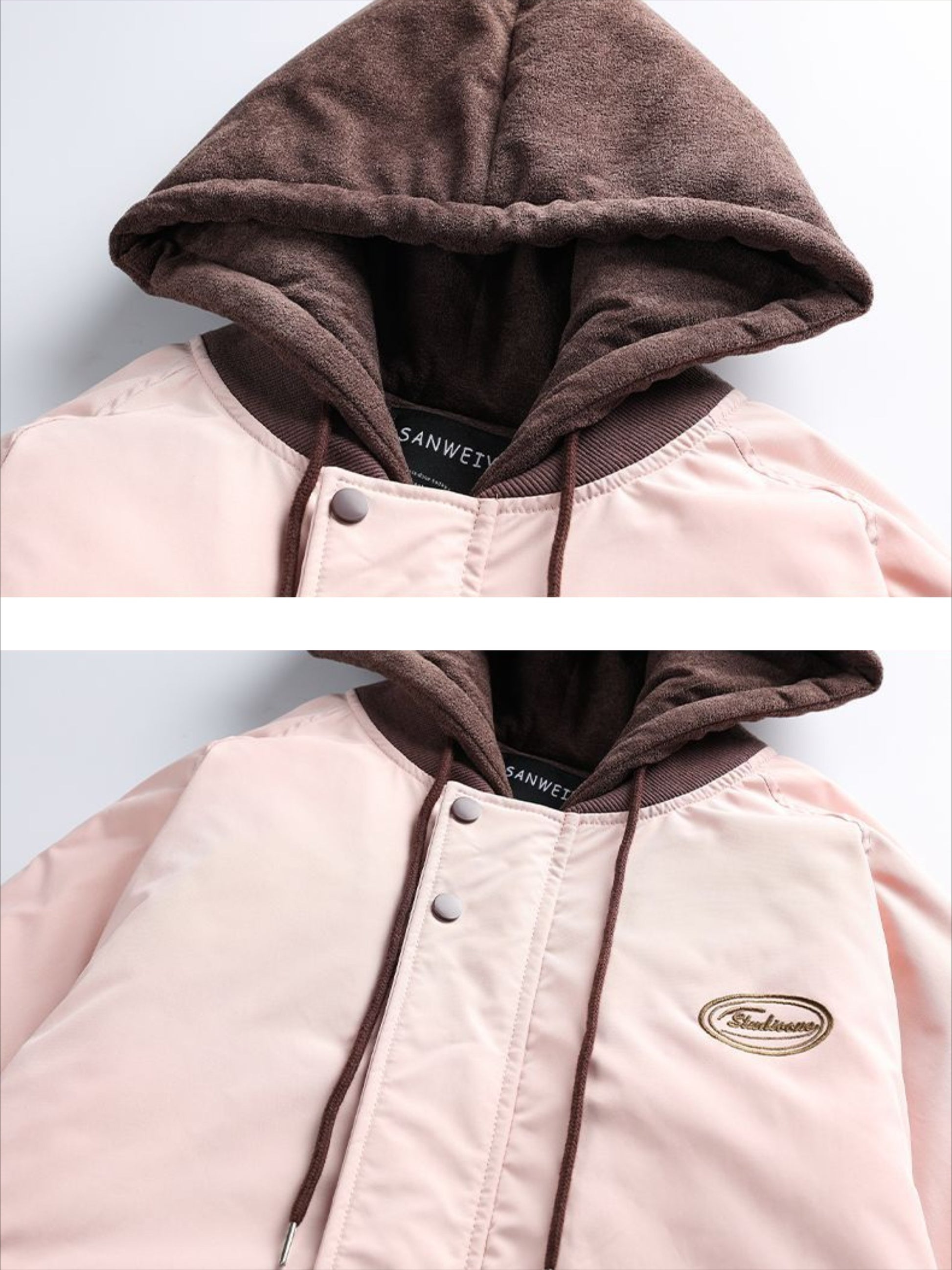 Vintage Fake Two-Piece Set Thickened Flight Jacket