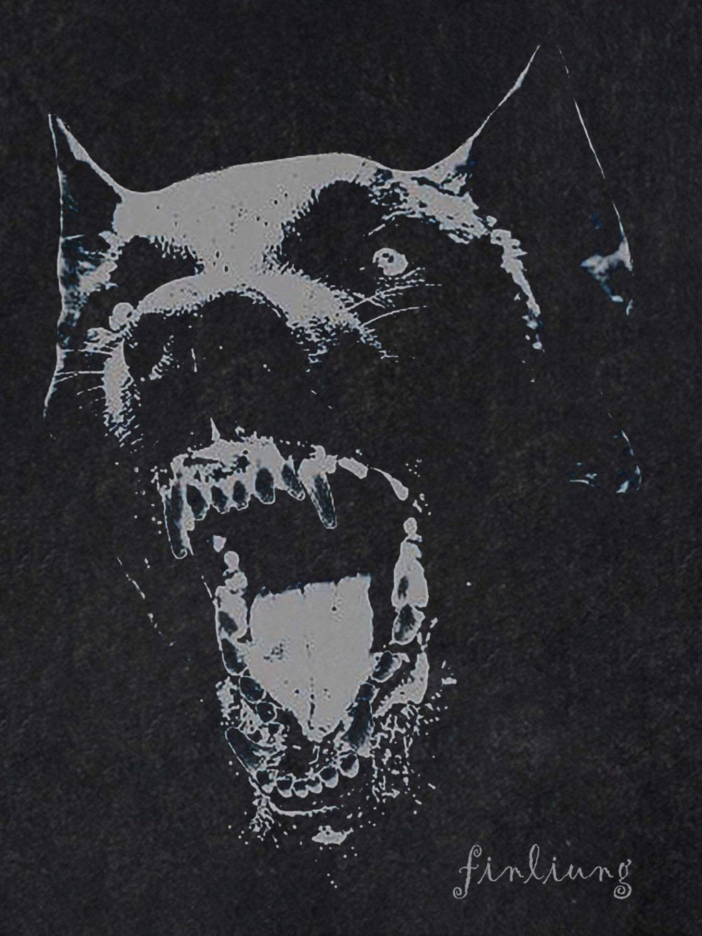 Disguisen Doberman Print Washed T-shirt