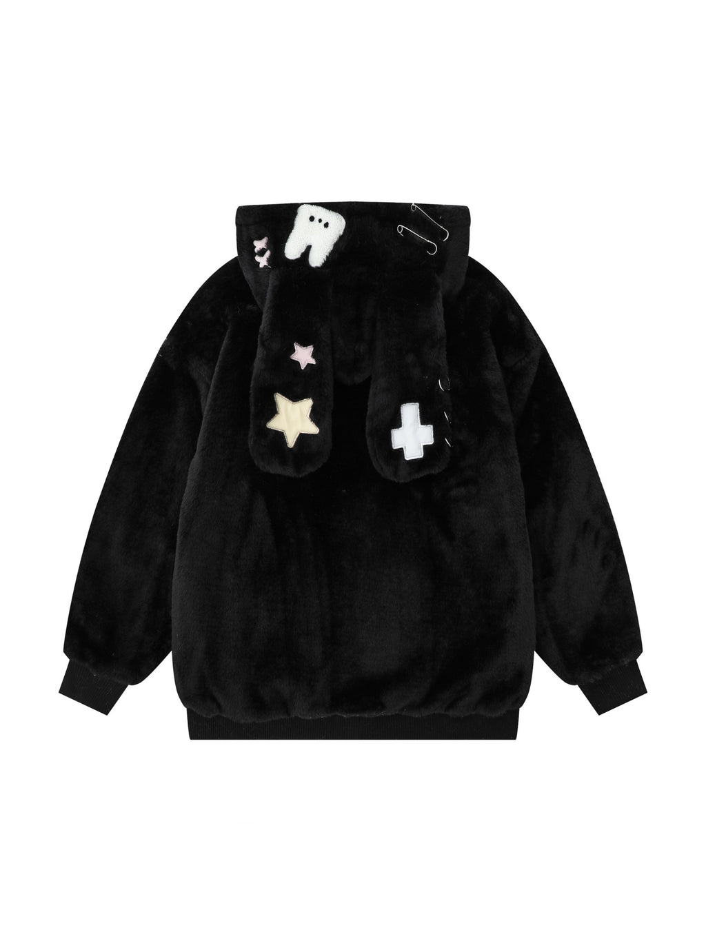 Bunny Ears Plush Hooded Jacket