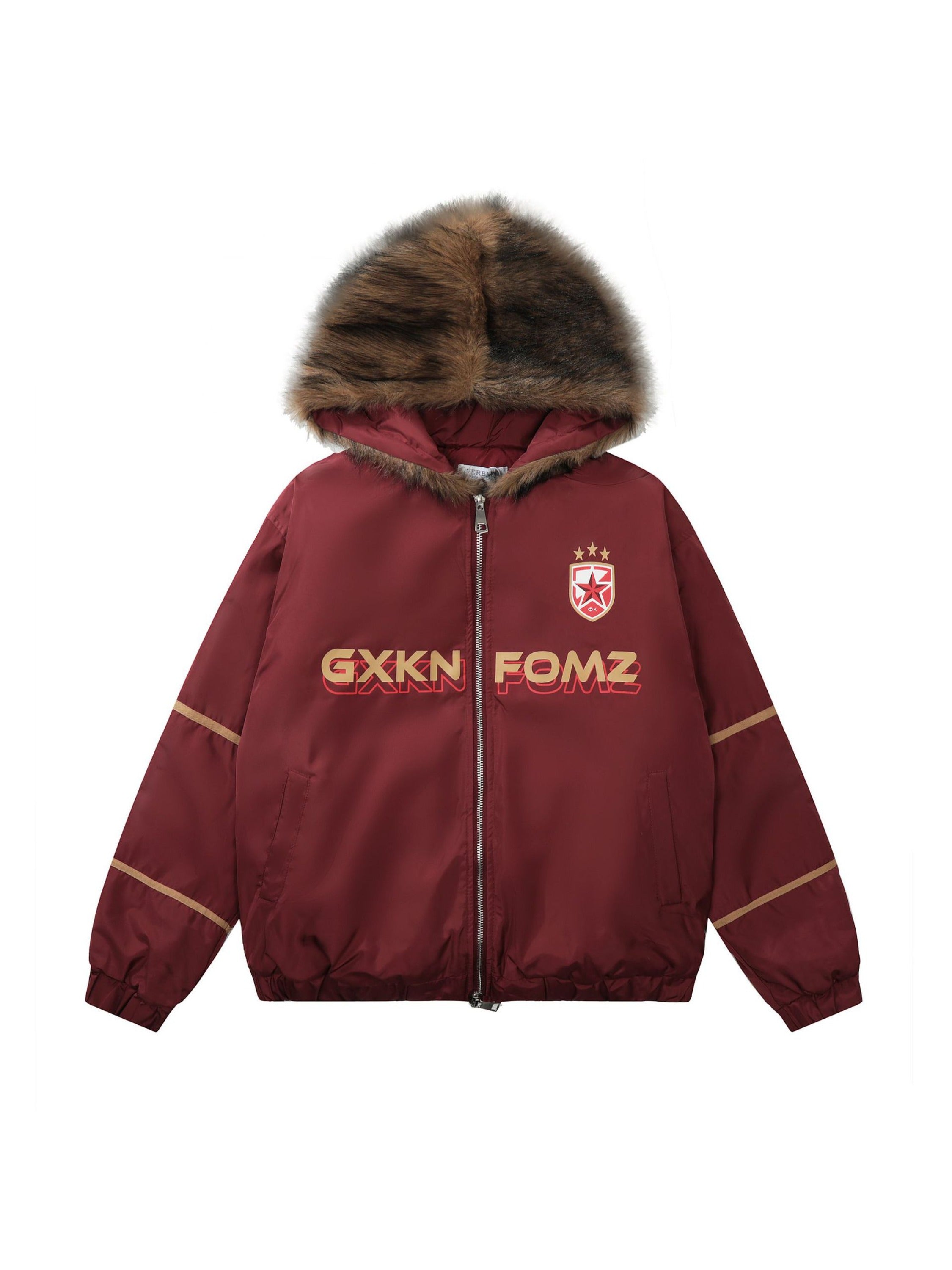 Vintage Plush Hooded Coat