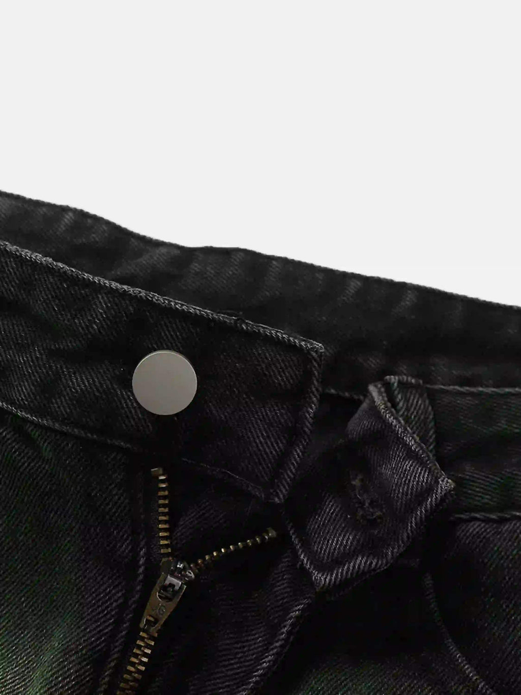 Disguisen Hip-Hop Green Hand-Painted Dirty Jeans