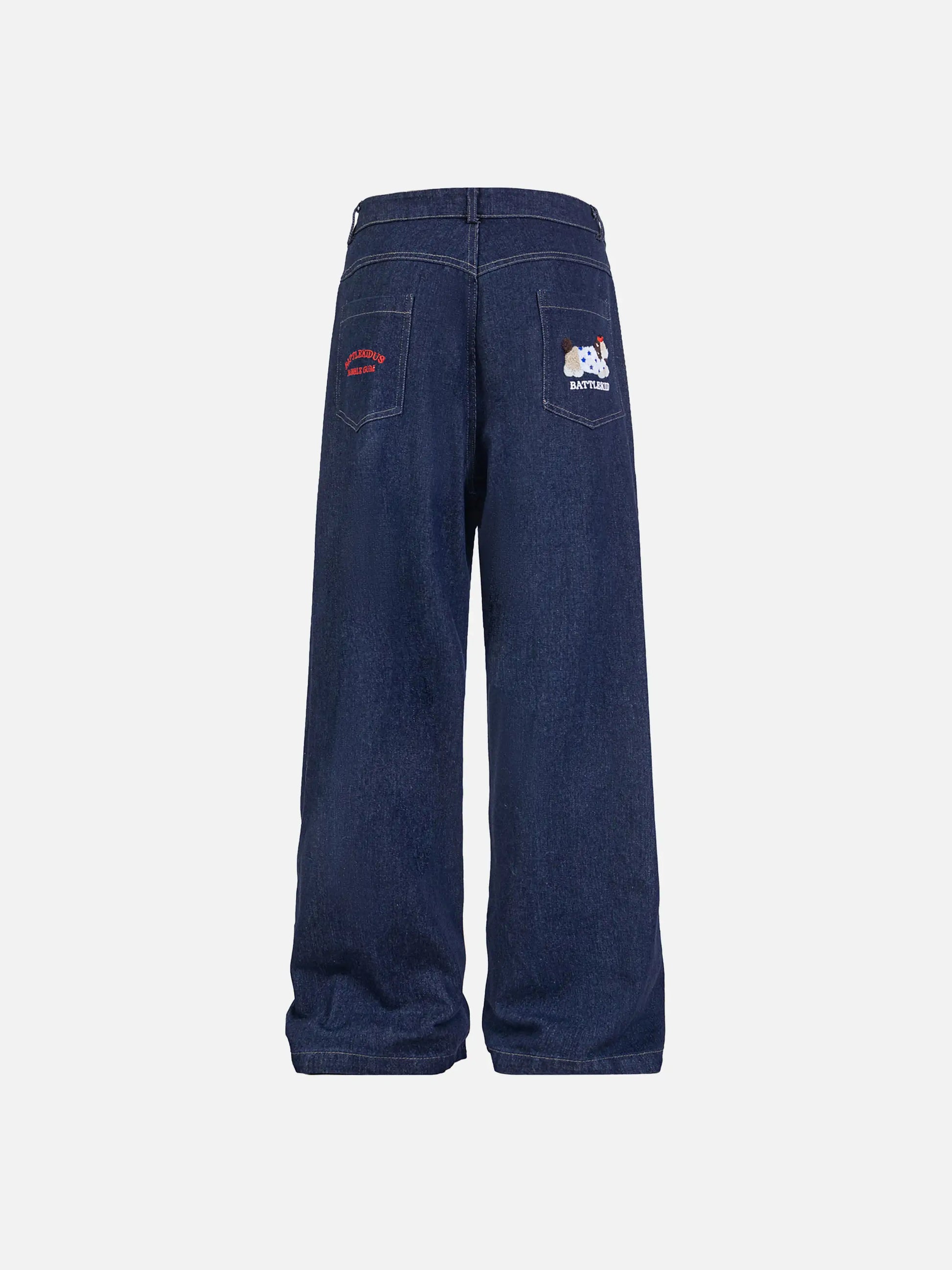 Puppy Embroidered Jeans