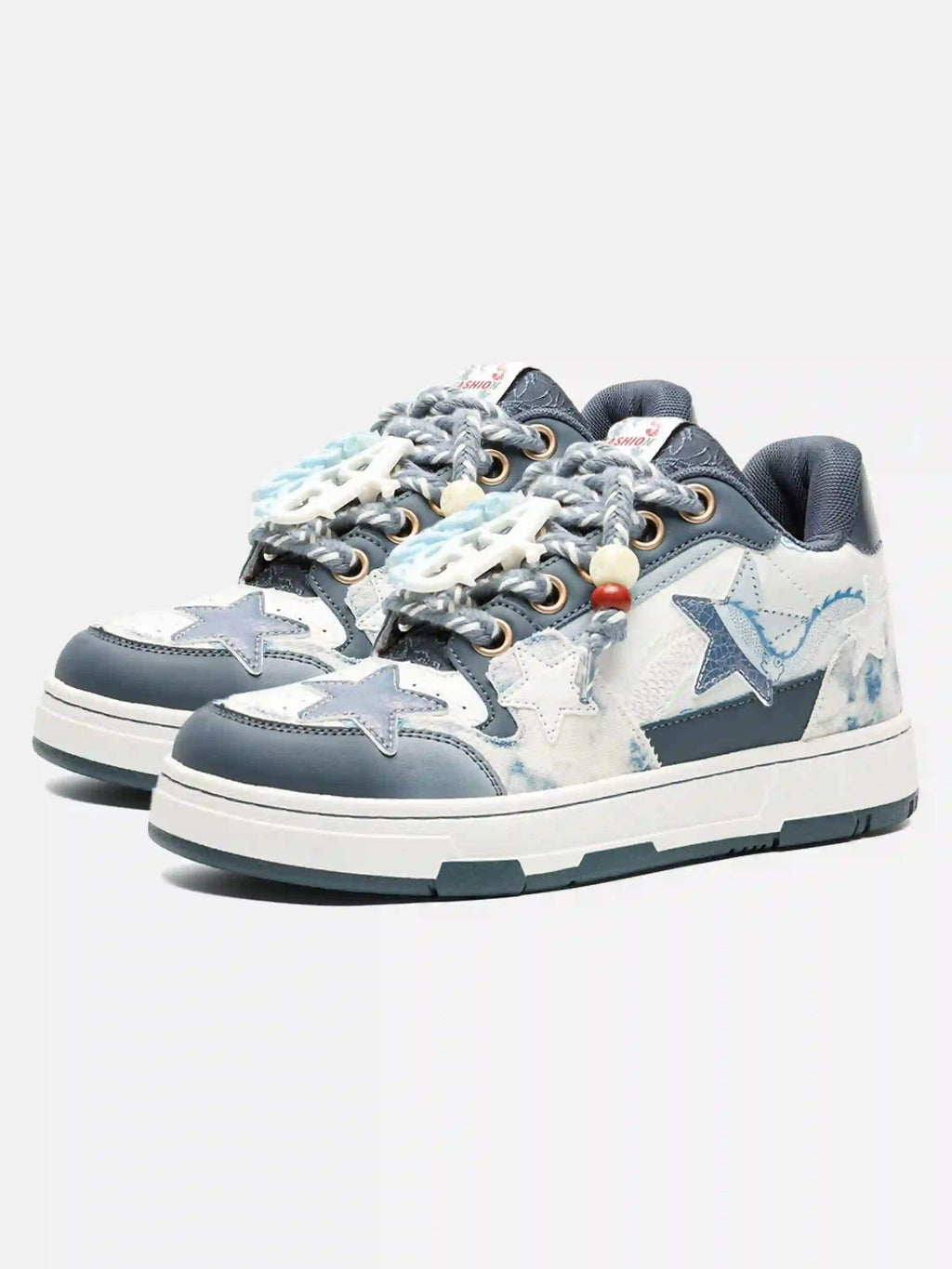 Disguisen Street Blue And White Porcelain Star Sneakers