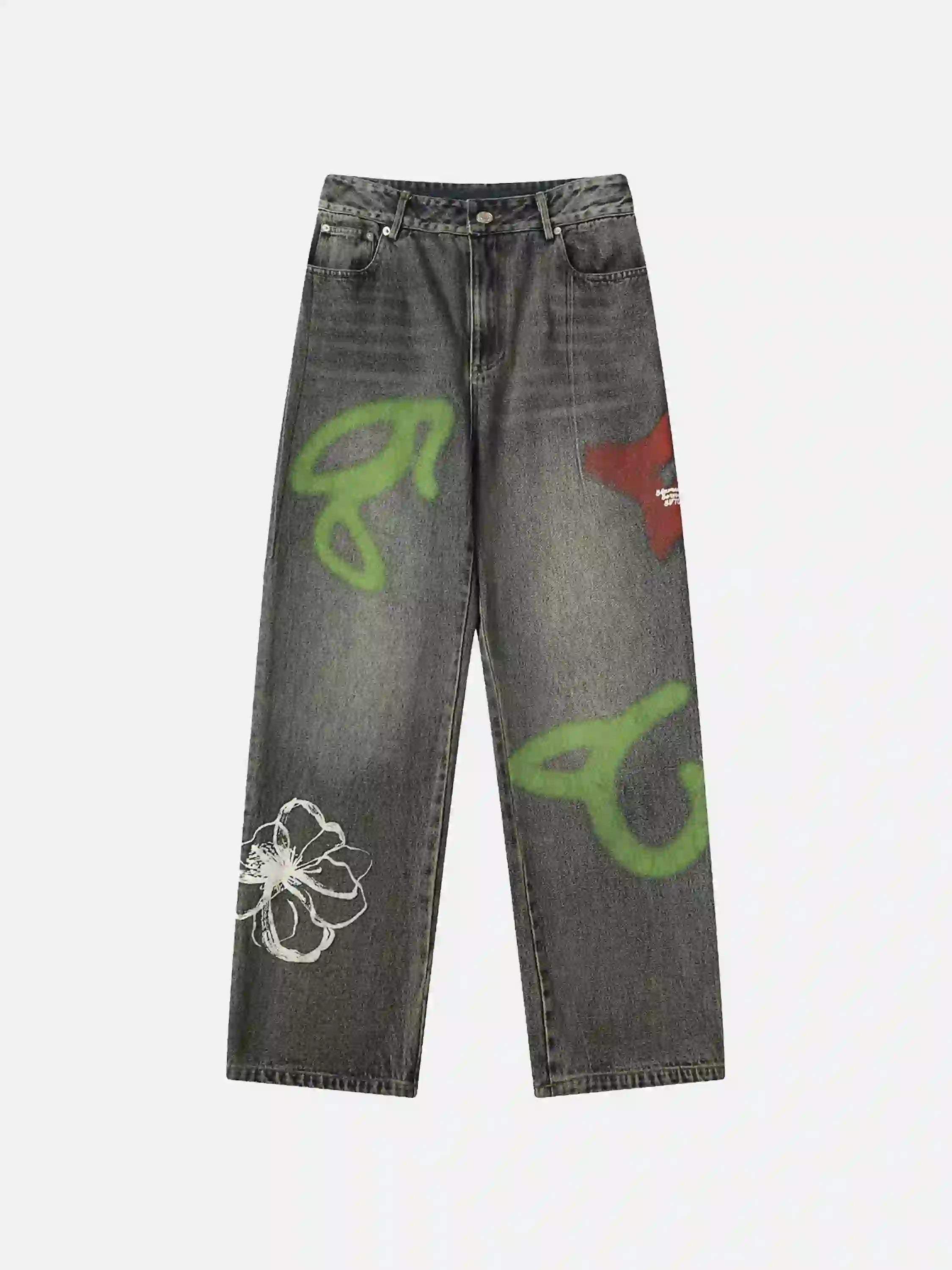 Disguisen Hip Hop Street Graffiti Jeans