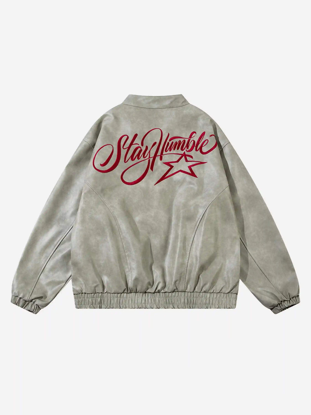 Disguisen American Retro Script Embroidered Motorcycle Jacket