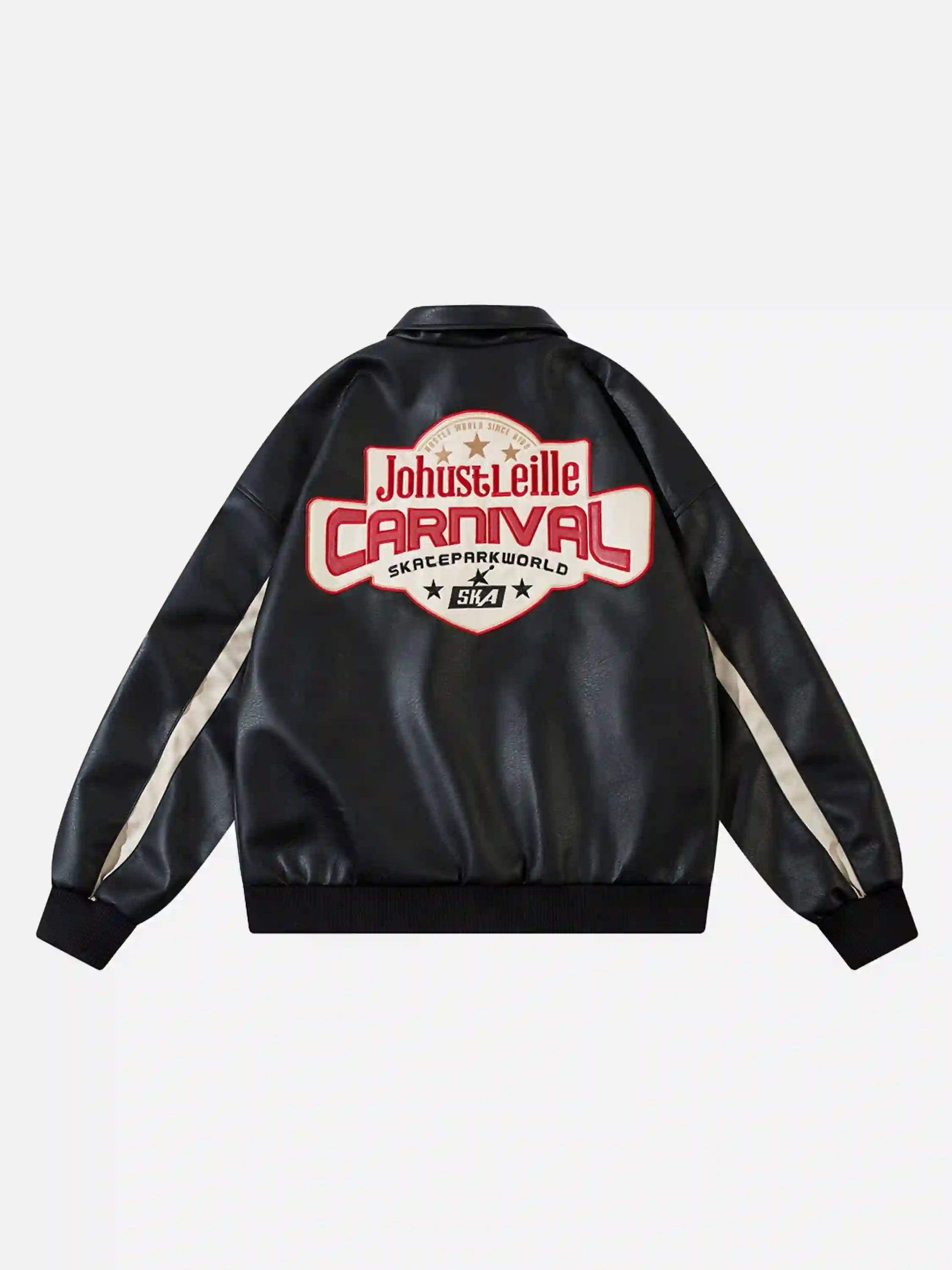 Retro Patchwork Motorcycle Jacket