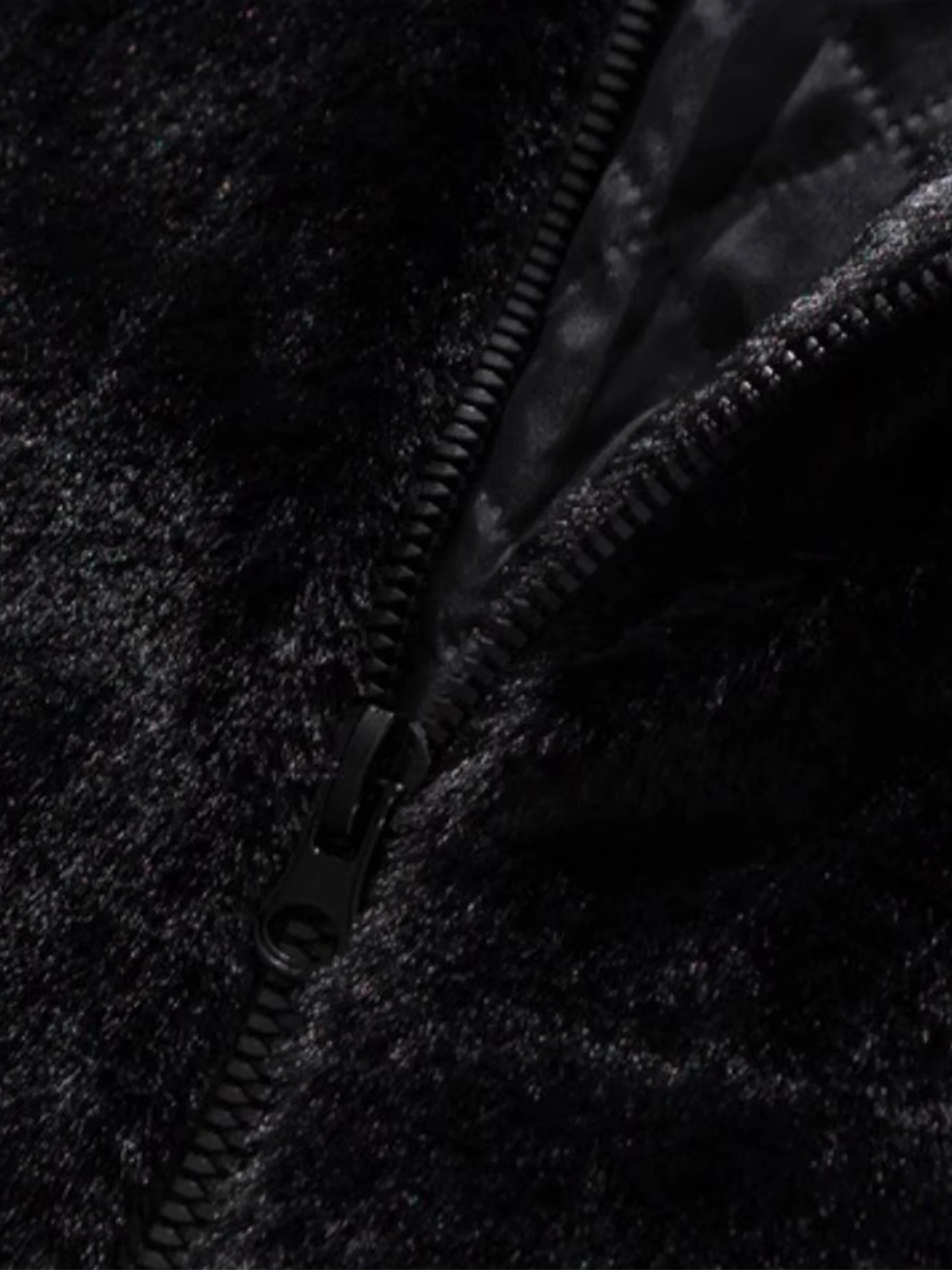 Letter Embroidered Plush Stand Collar Coat