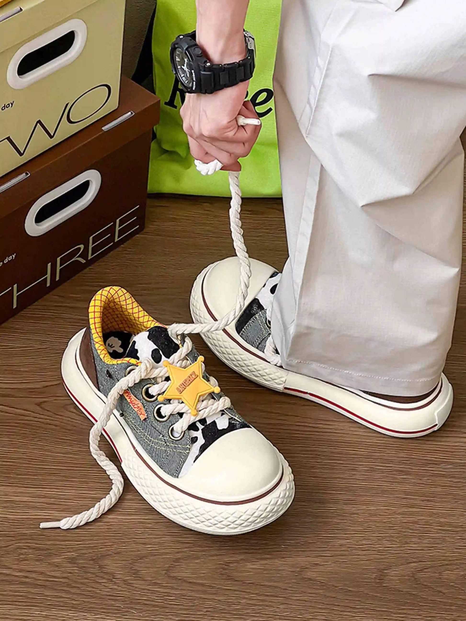Disguisen Cowboy Ugly Big Head Canvas Shoes