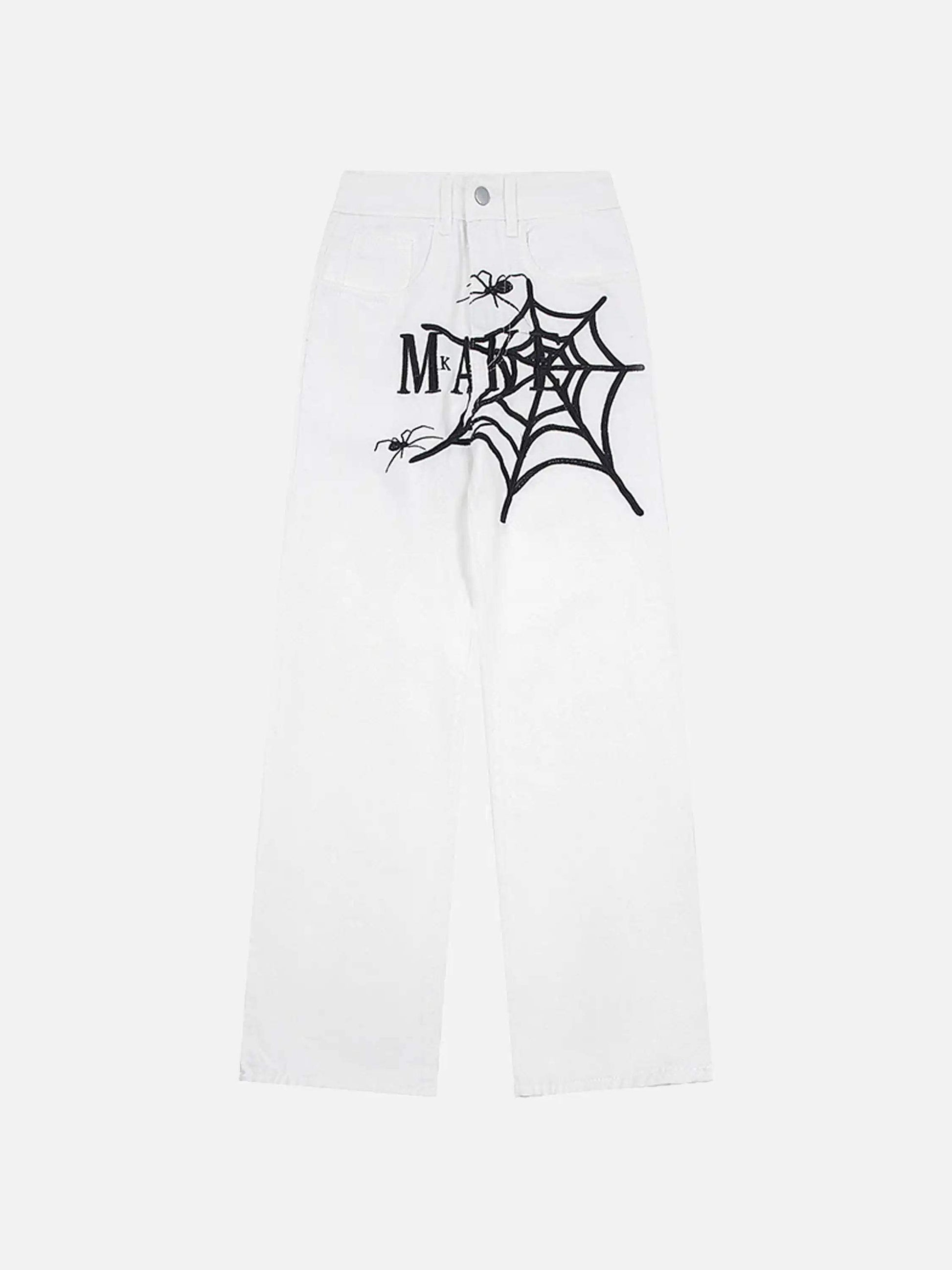 Disguisen American High Street Embroidered Spider Jeans