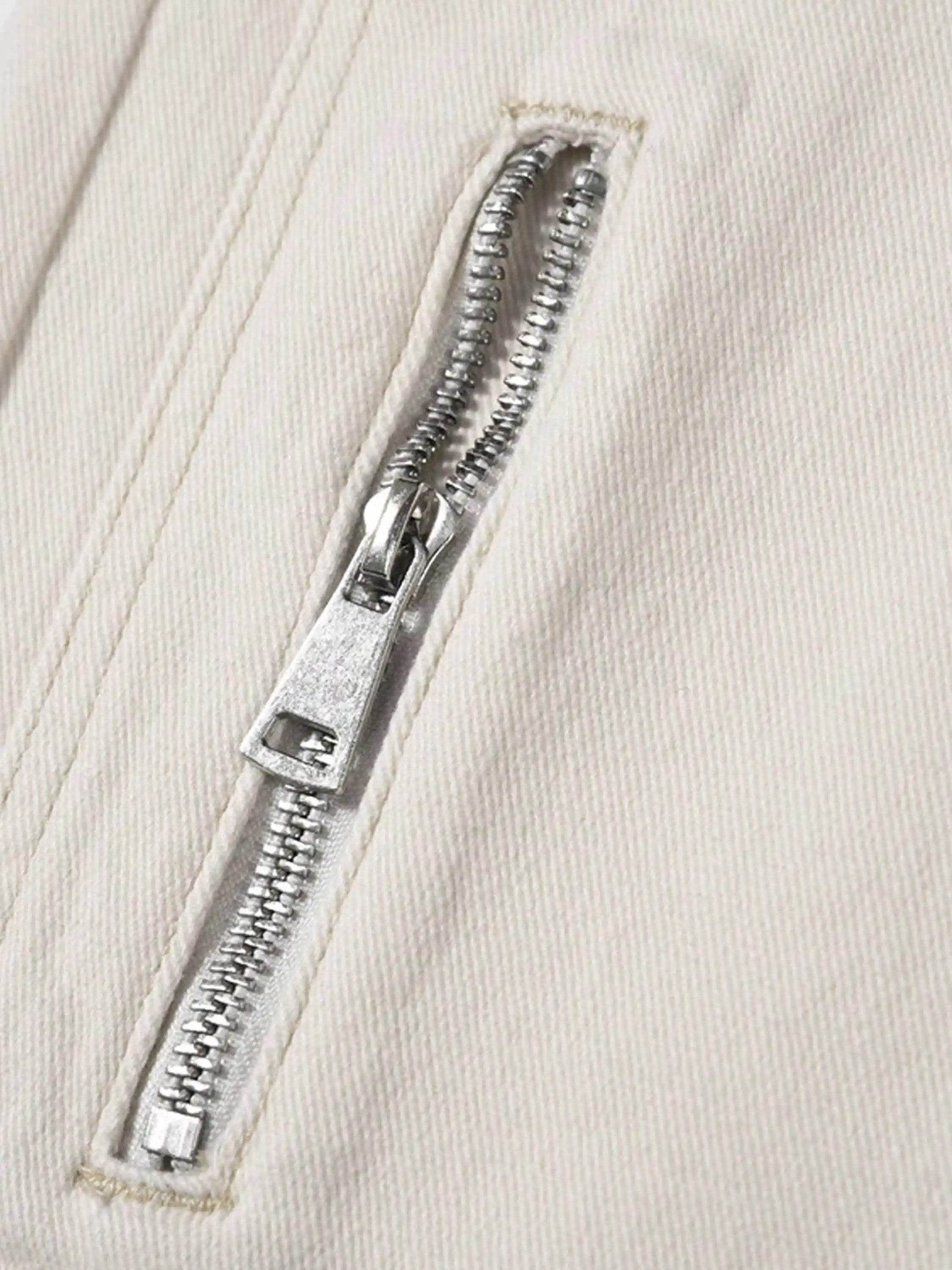 Disguisen High Street Zipper Niche Design Straight Pants