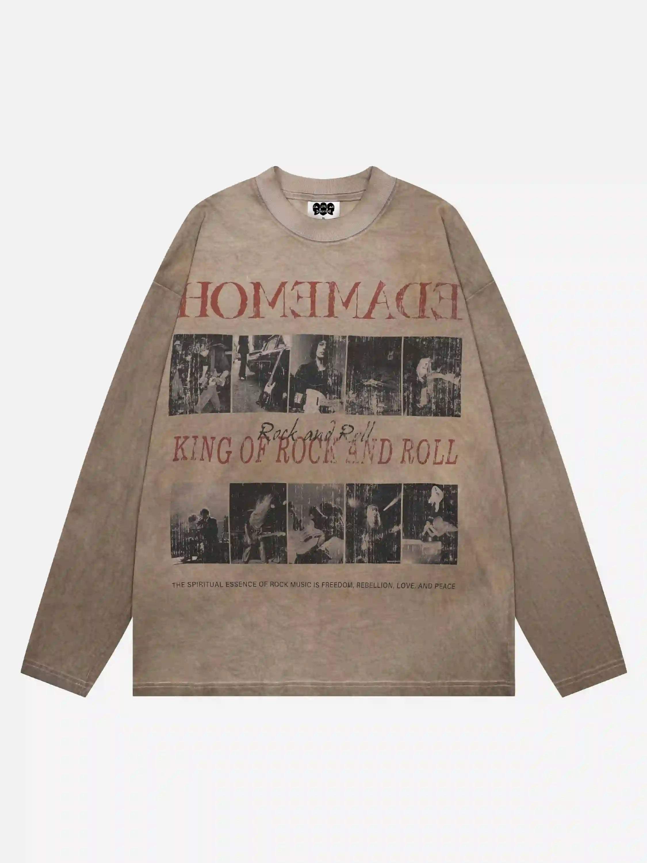Disguisen American Retro Band Image Long Sleeve T-Shirt