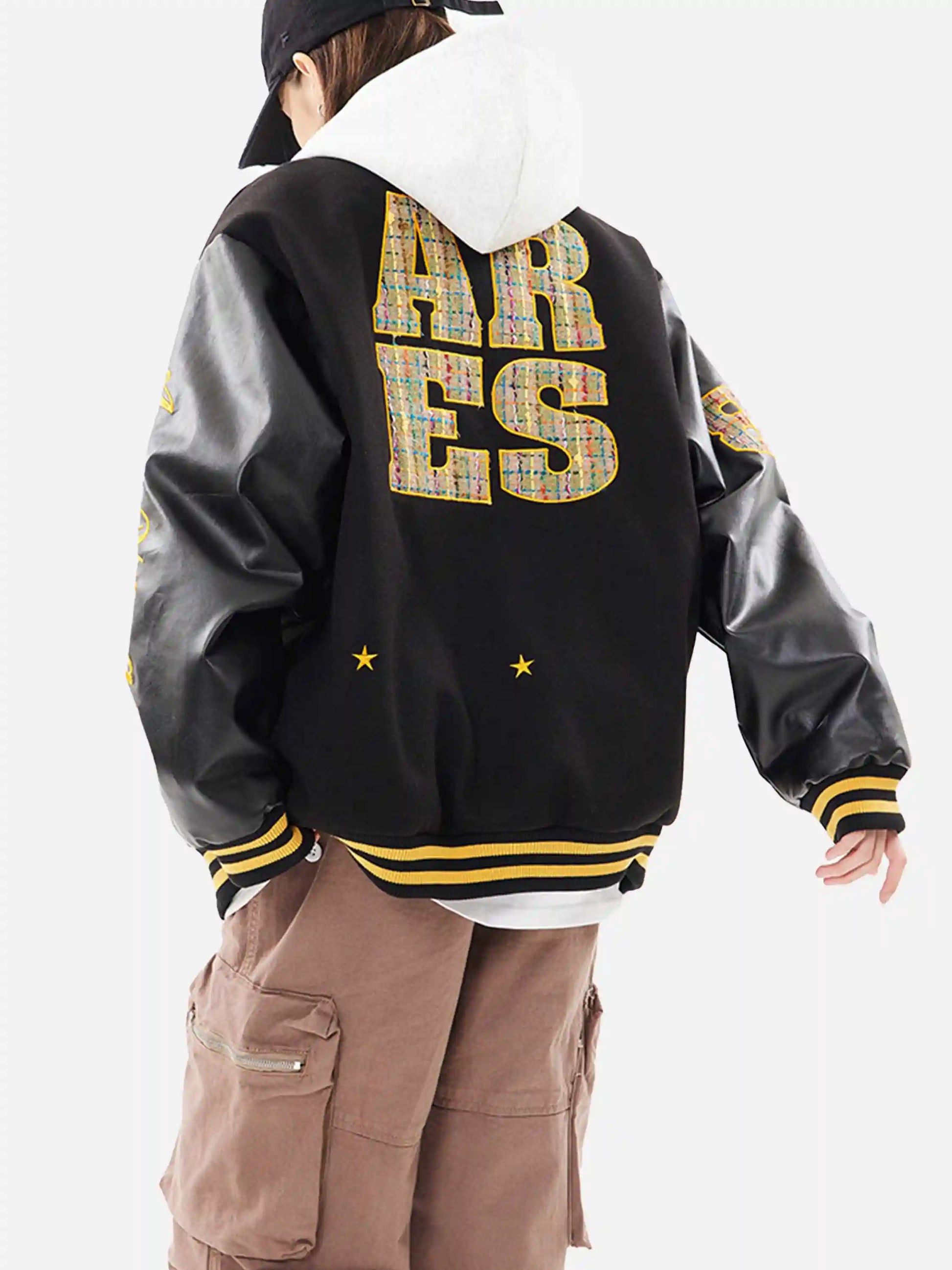 Disguisen American Retro Applique Baseball Jacket