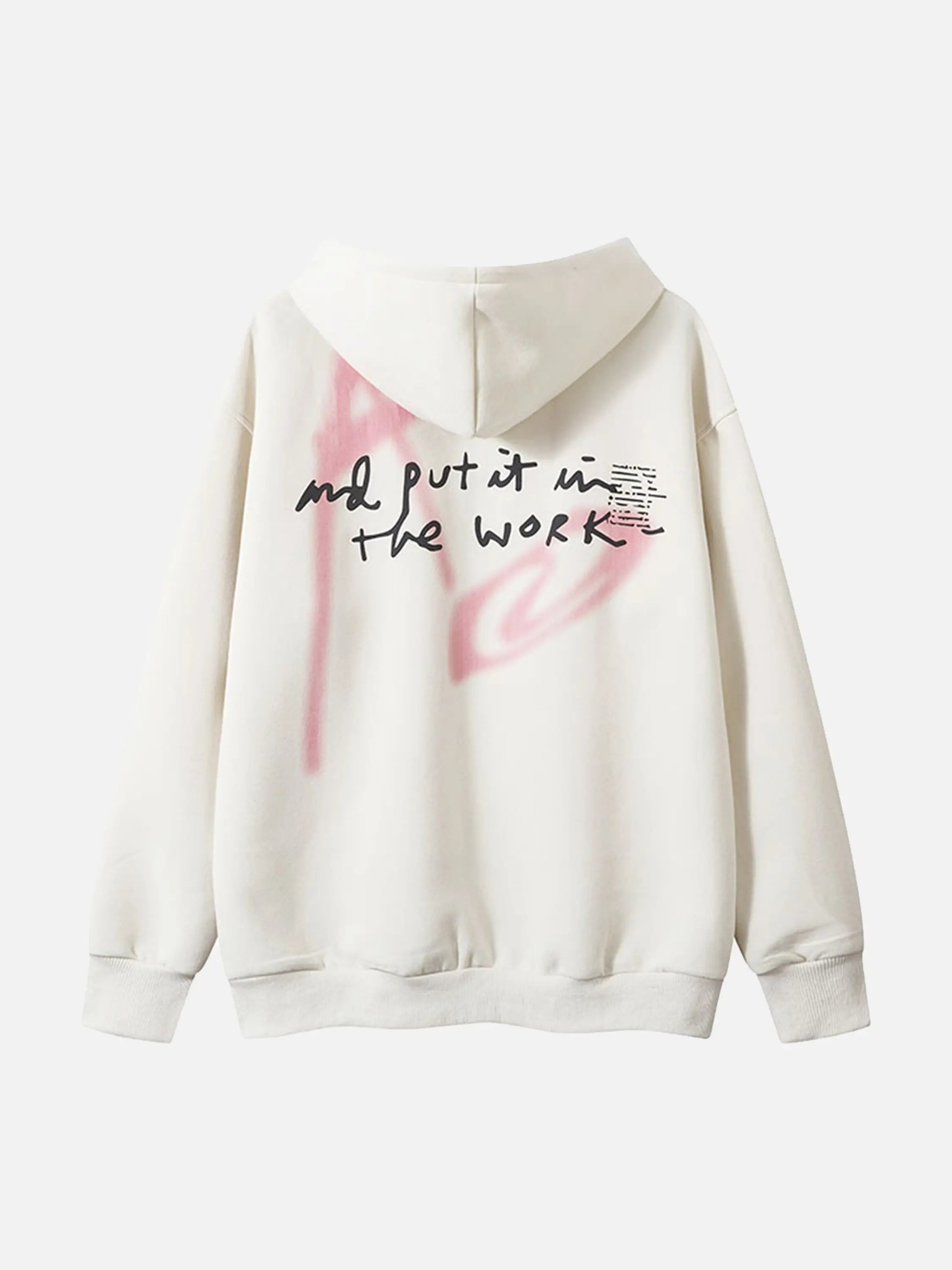 Disguisen Vintage Graffiti Print Zip-up Hoodie