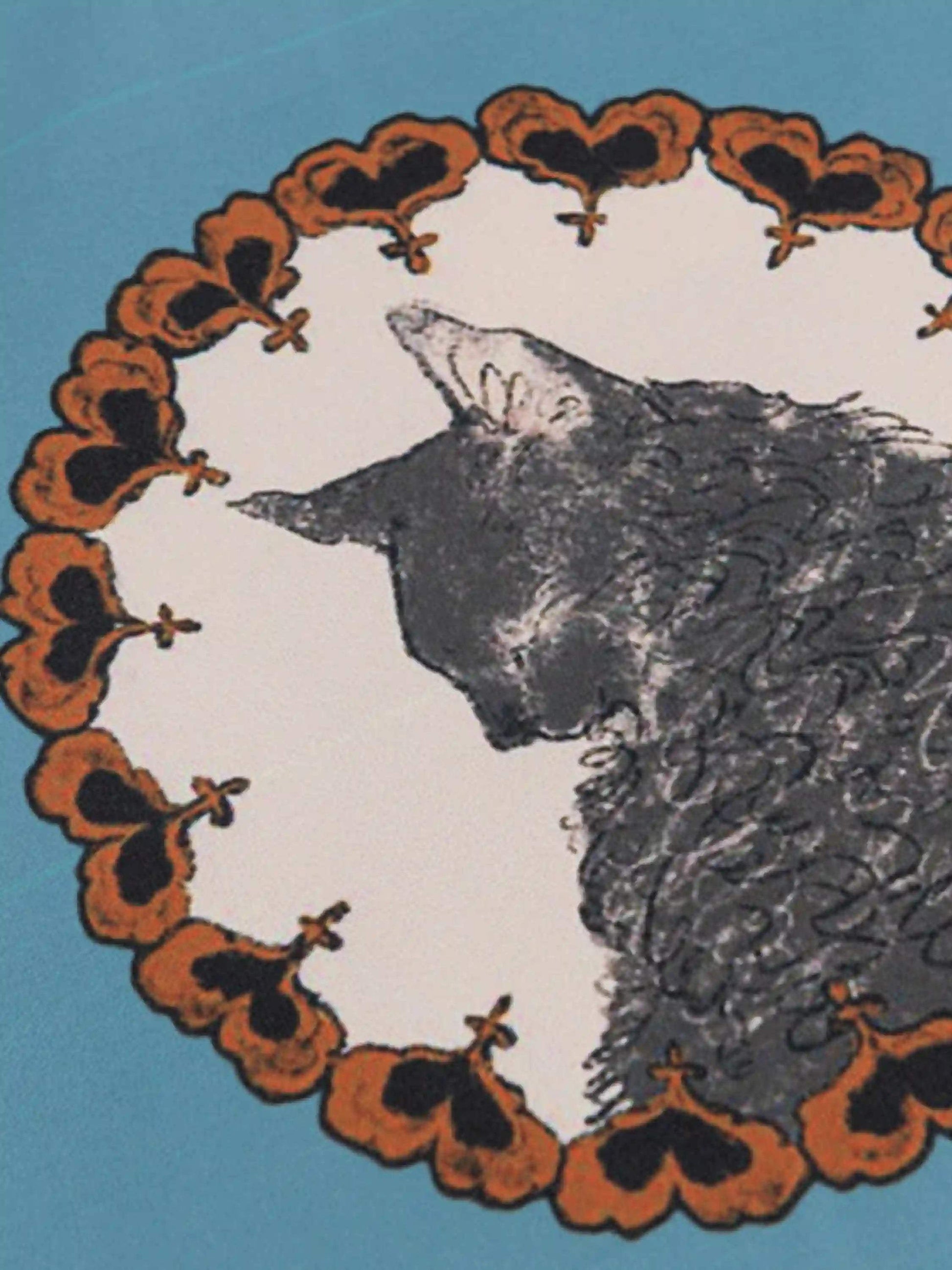 Disguisen Vintage Cat Print Short Sleeve Shirt