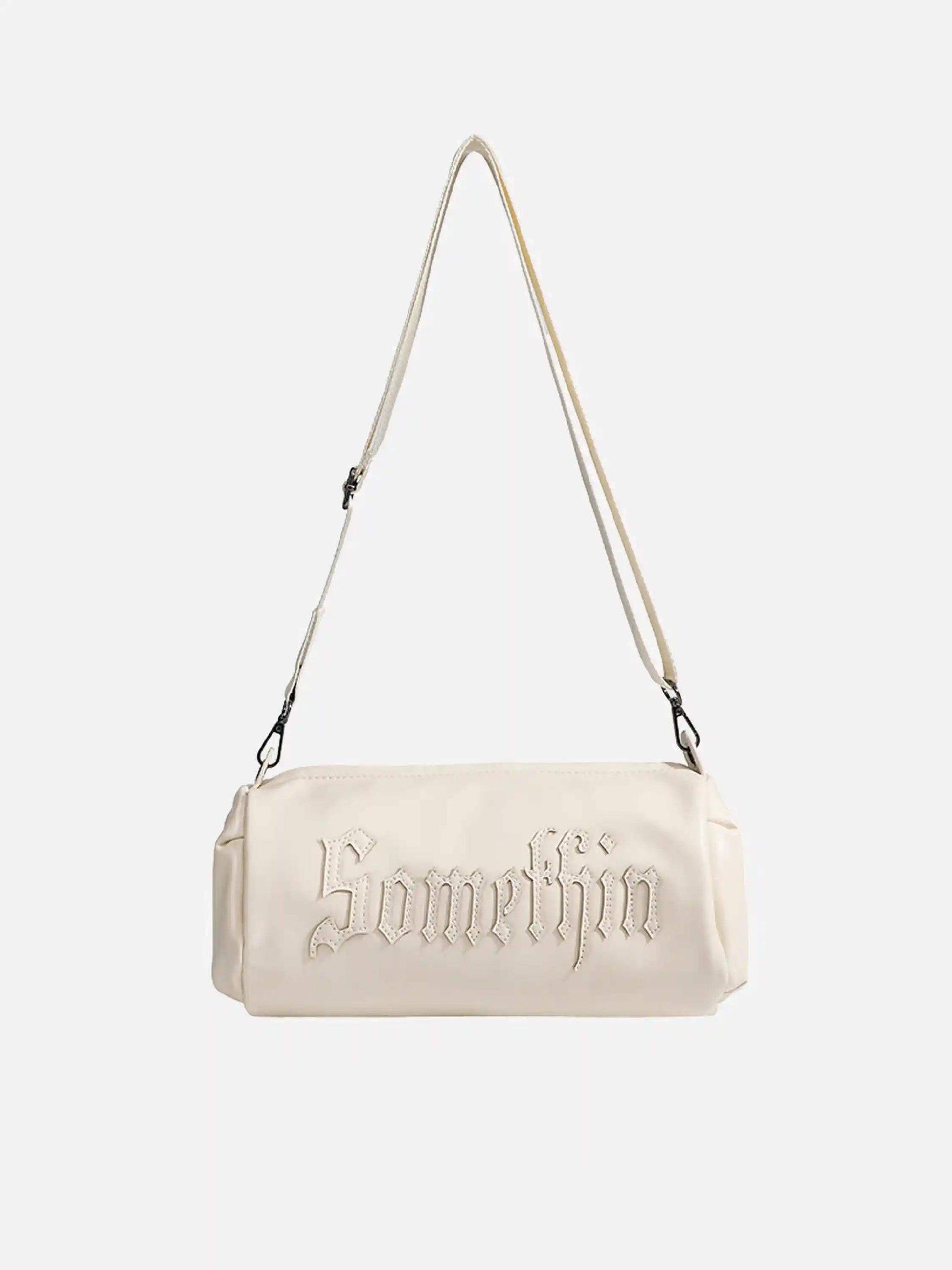 Disguisen Gothic Alphabet Patch Embroidered Crossbody Bag