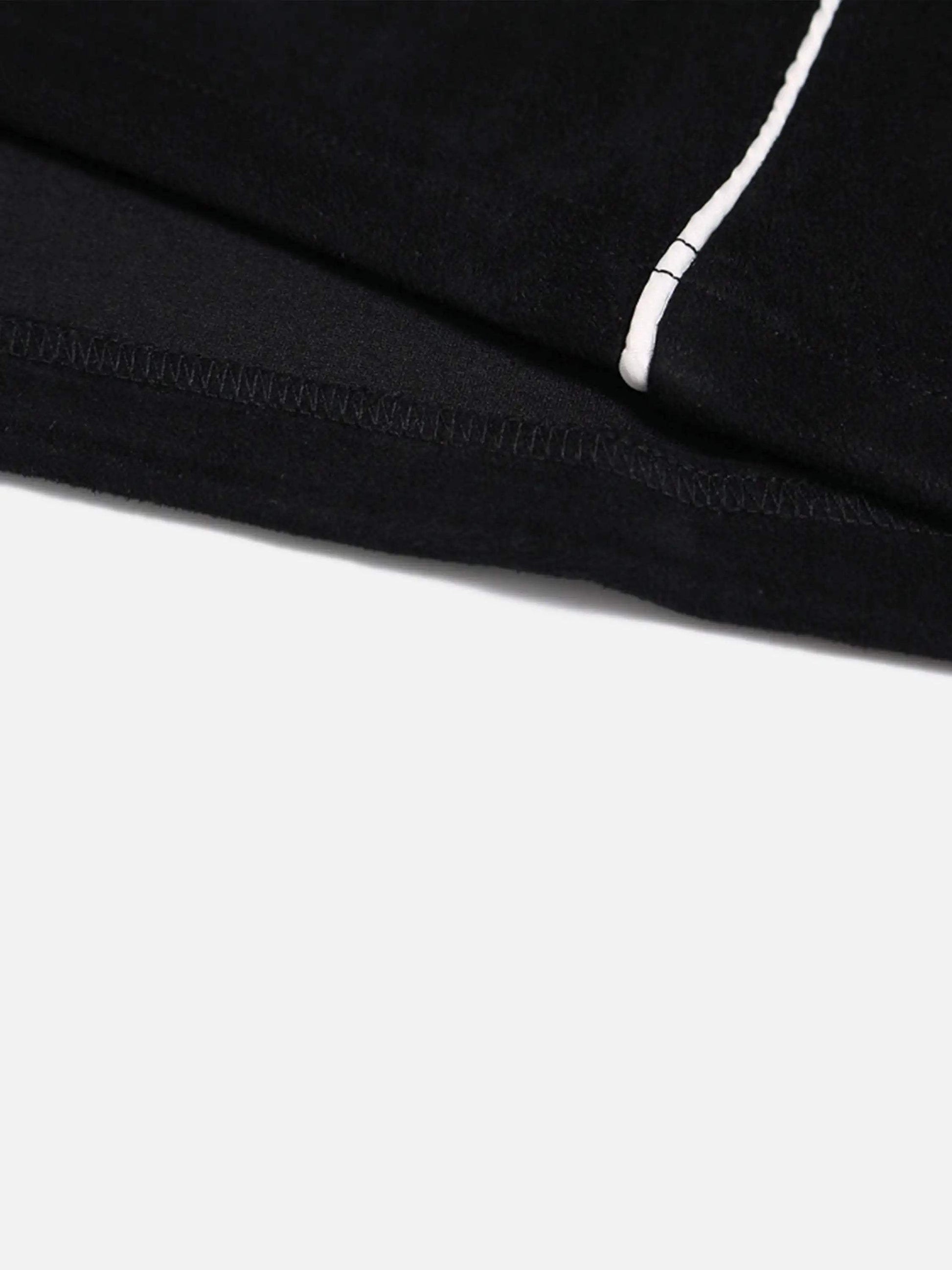 Disguisen Hip-Hop Patchwork Suede Long Sleeves