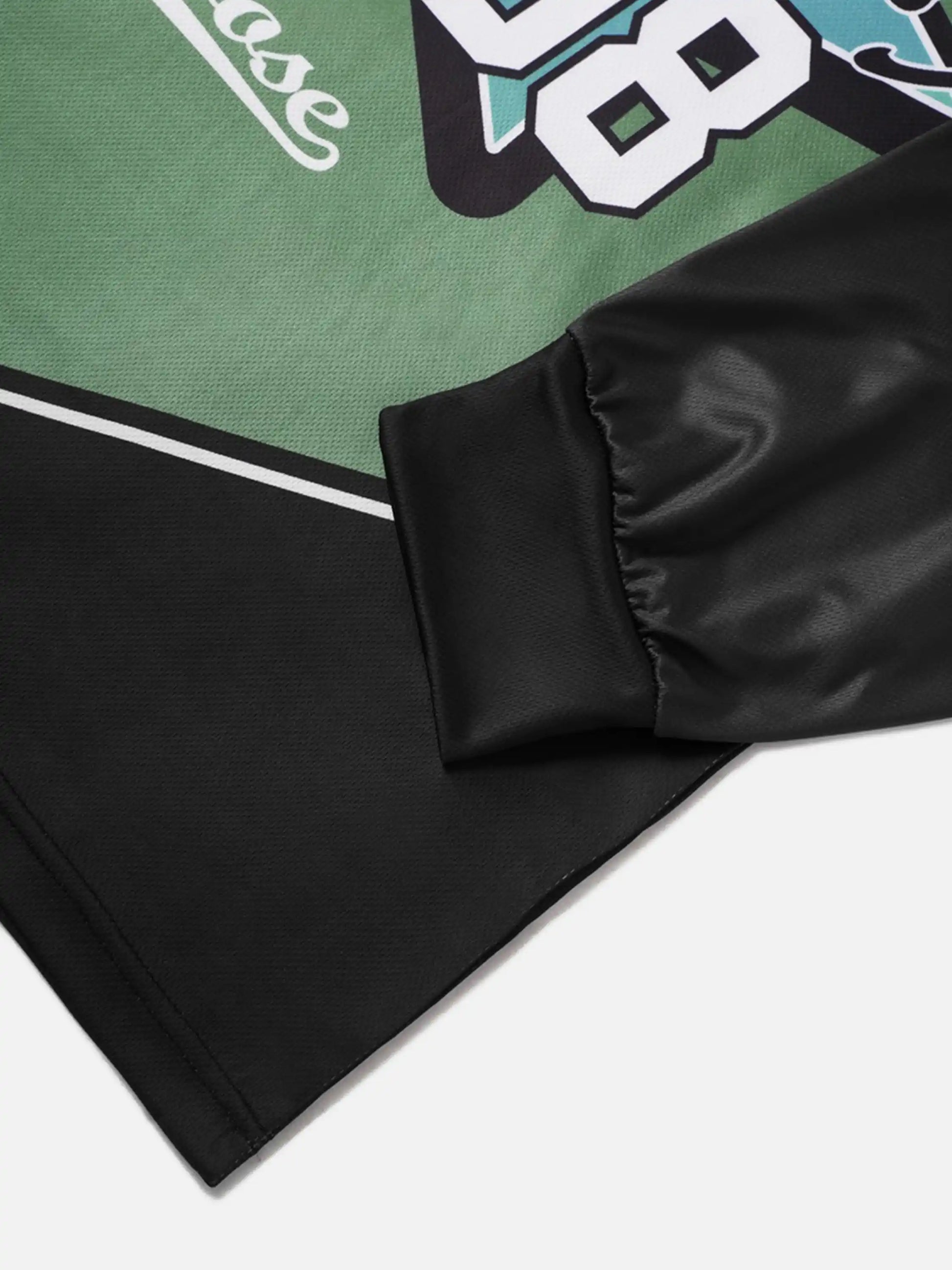 Sports Style Stitching Long-Sleeved T-Shirt