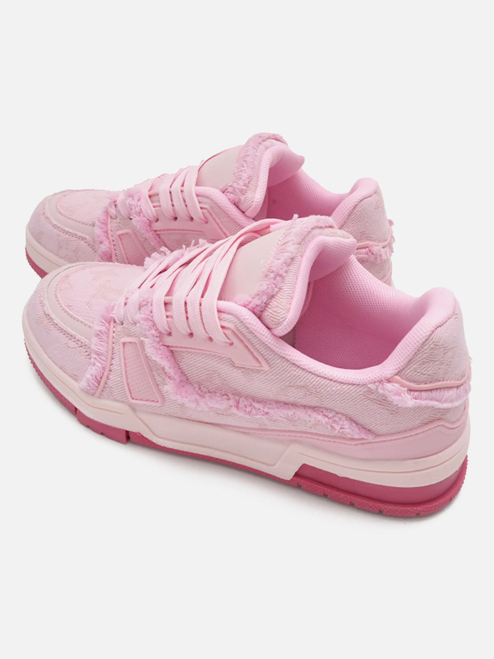 Denim Fringed Sneakers