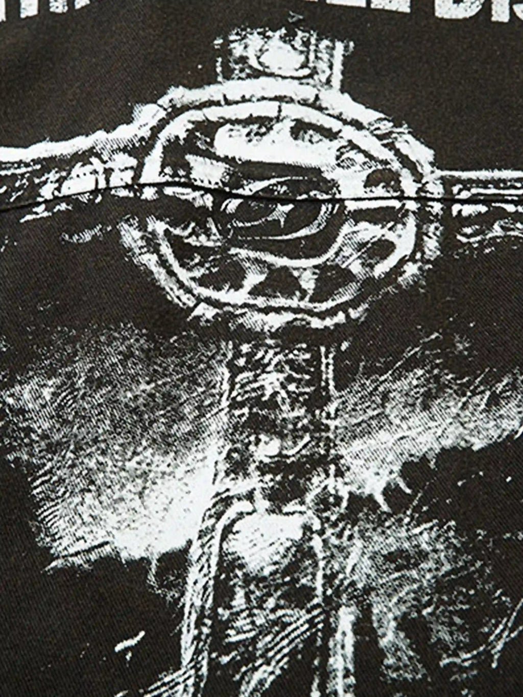 Disguisen American Retro Raw Edge Cross Long Sleeve Shirt