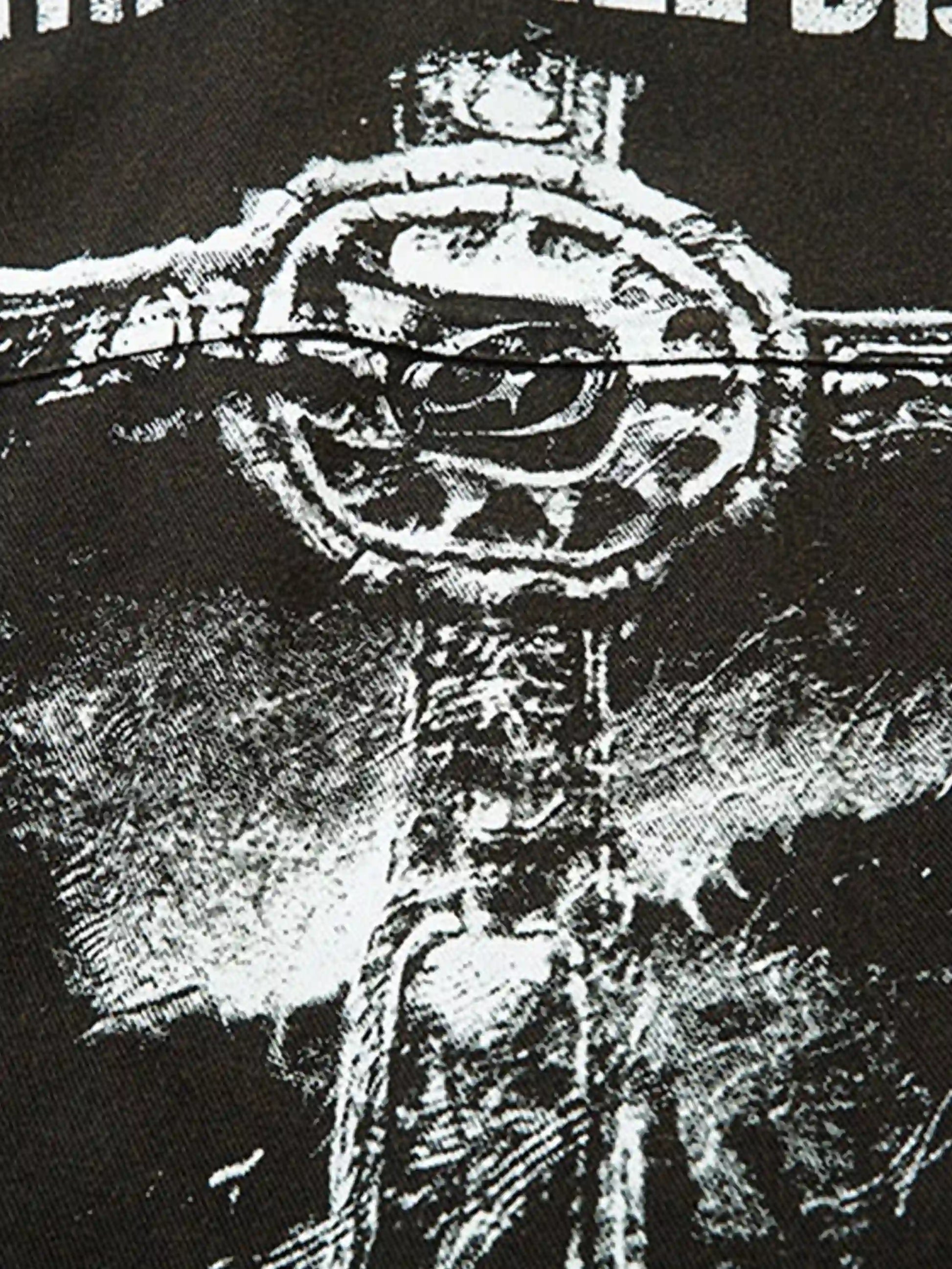 Disguisen American Retro Raw Edge Cross Long Sleeve Shirt