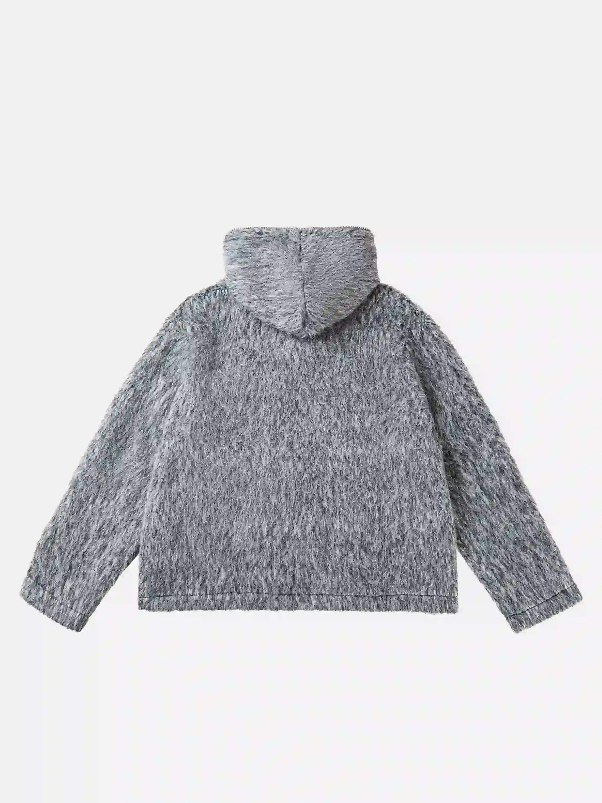 Disguisen American Street Trend Mohair Zipper Coat